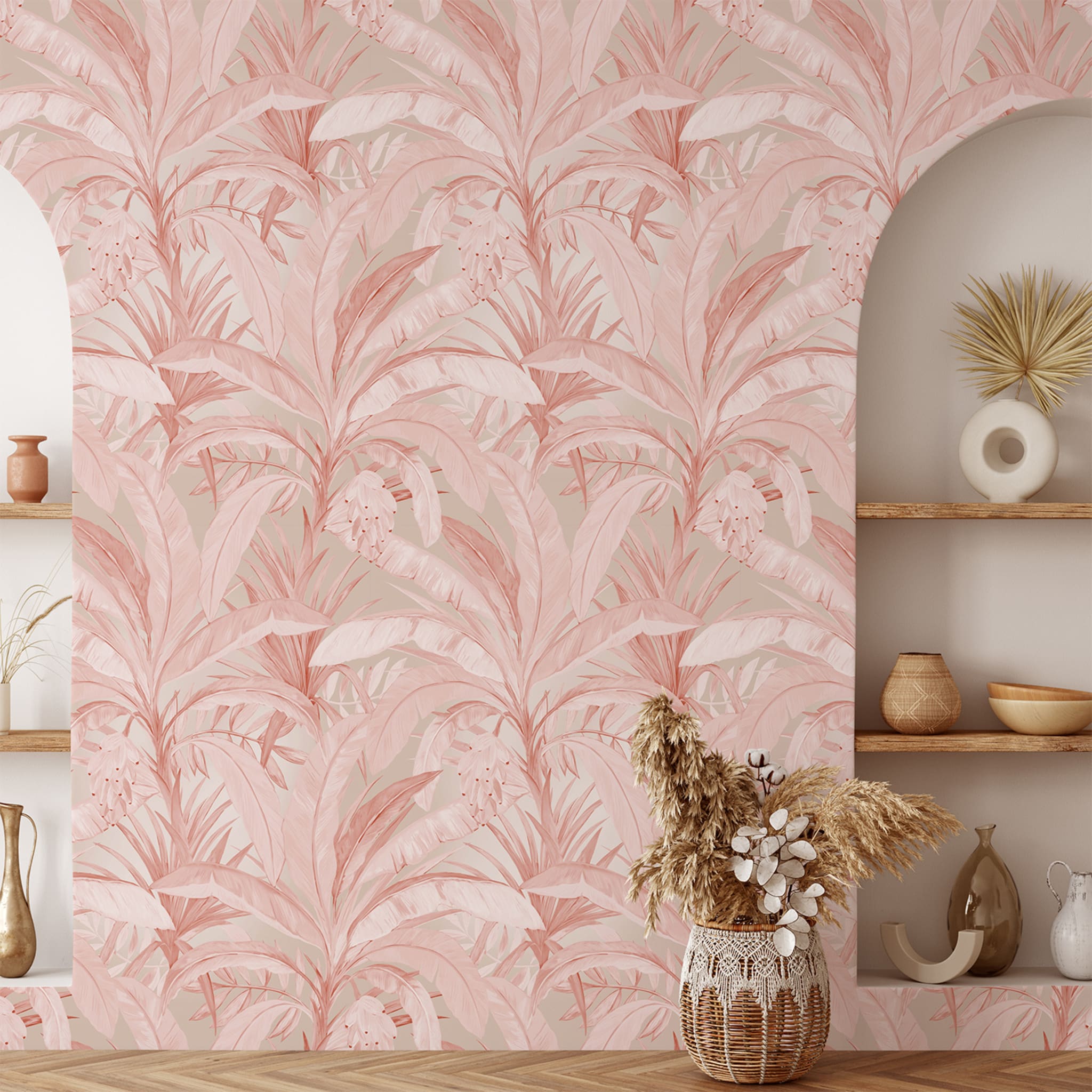 Pink Tropical Jungle Wallpaper - Alternative view 5