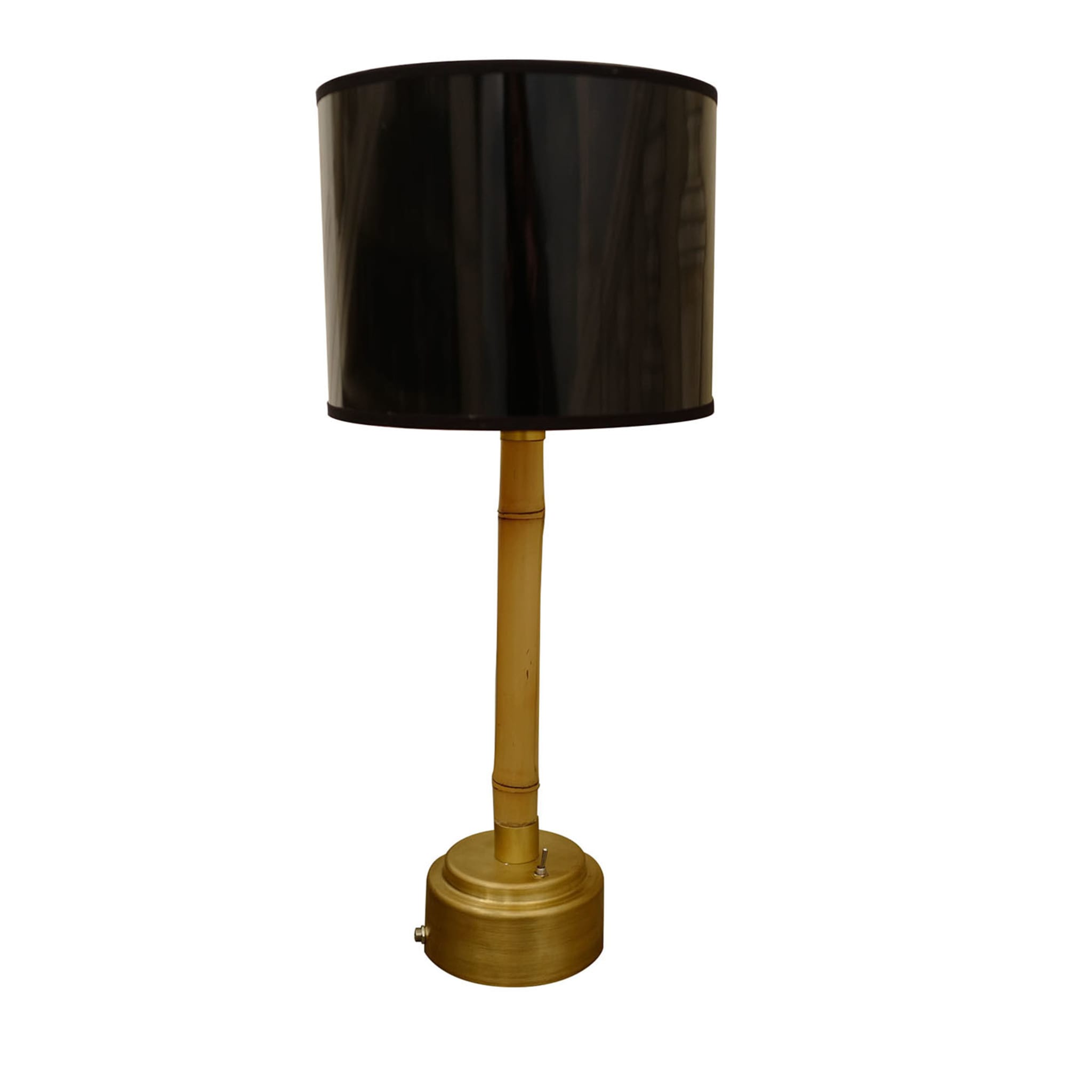 Funghetto Black Bamboo Wireless Table Lamp - Main view