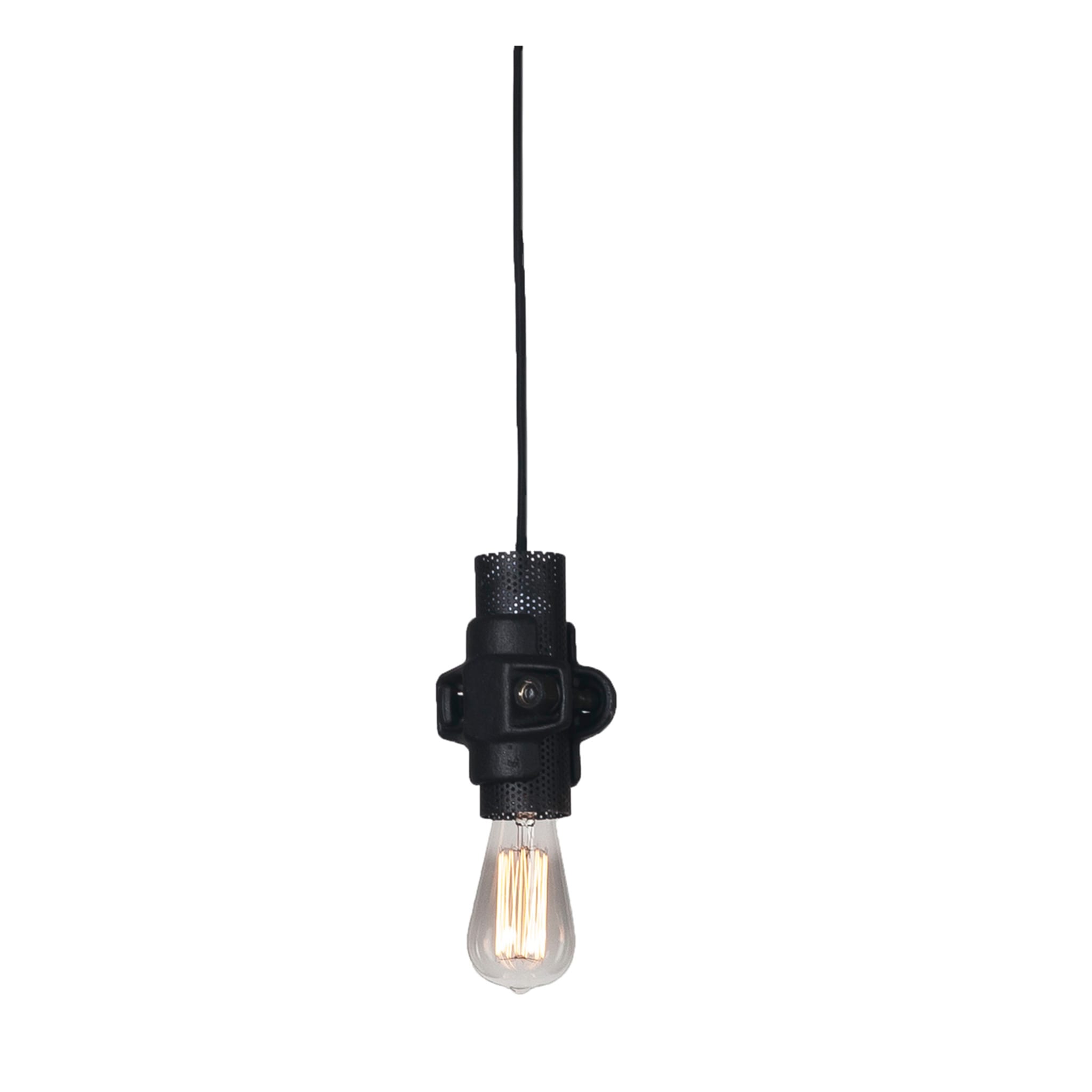 Nando Small Black Pendant Lamp by Luca De Bona & Dario De Meo - Main view