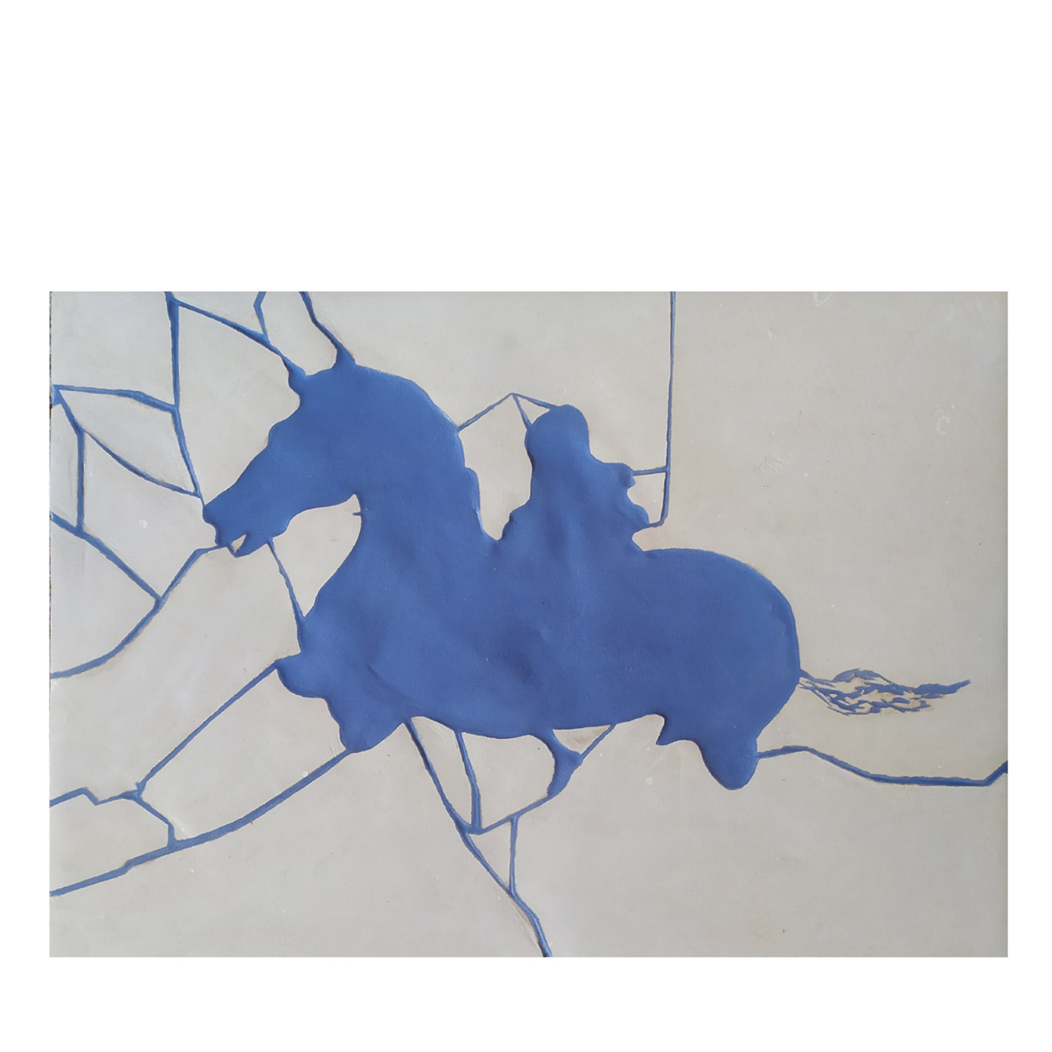 Resti di Scultura Equestre Mosaik auf Platte - Hauptansicht