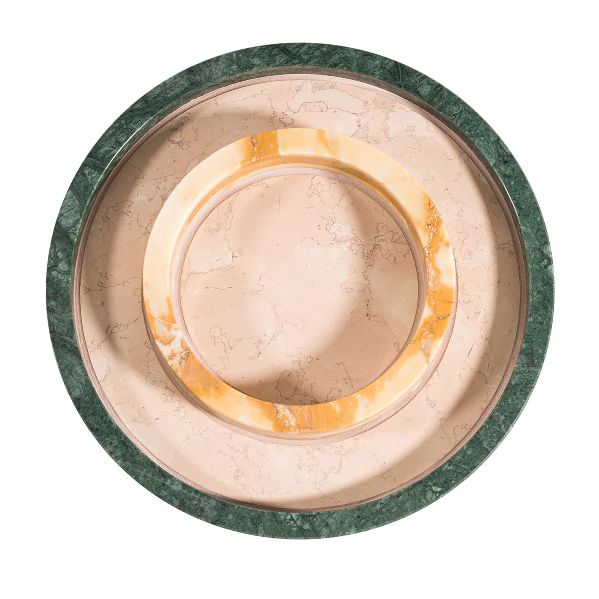 Vassoio circolare in marmo policromo Icon di Mae Engelgeer - Vista principale