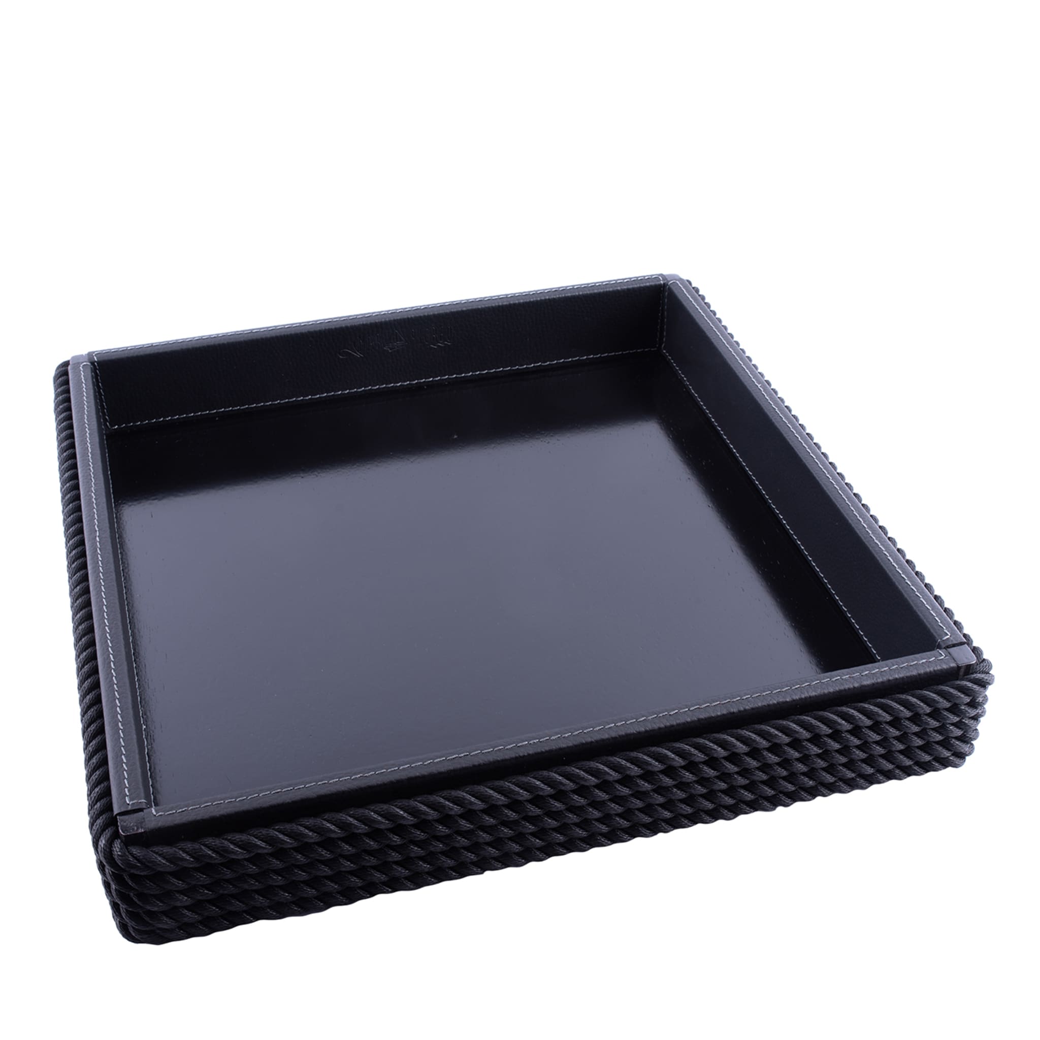 Quadratisches Total Black Tablett - Hauptansicht