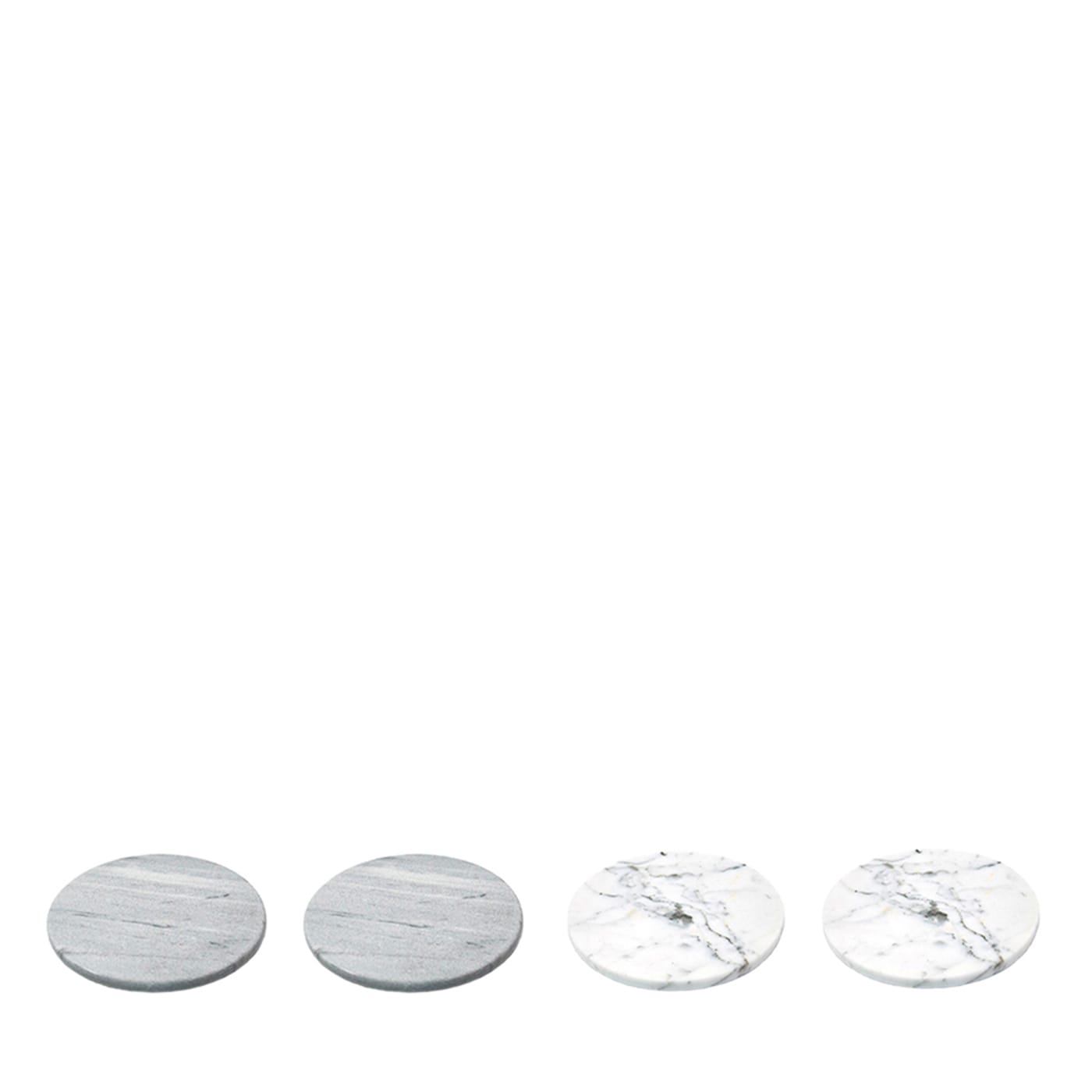 Set of 4 Round Marble Coasters - FiammettaV Home Collection