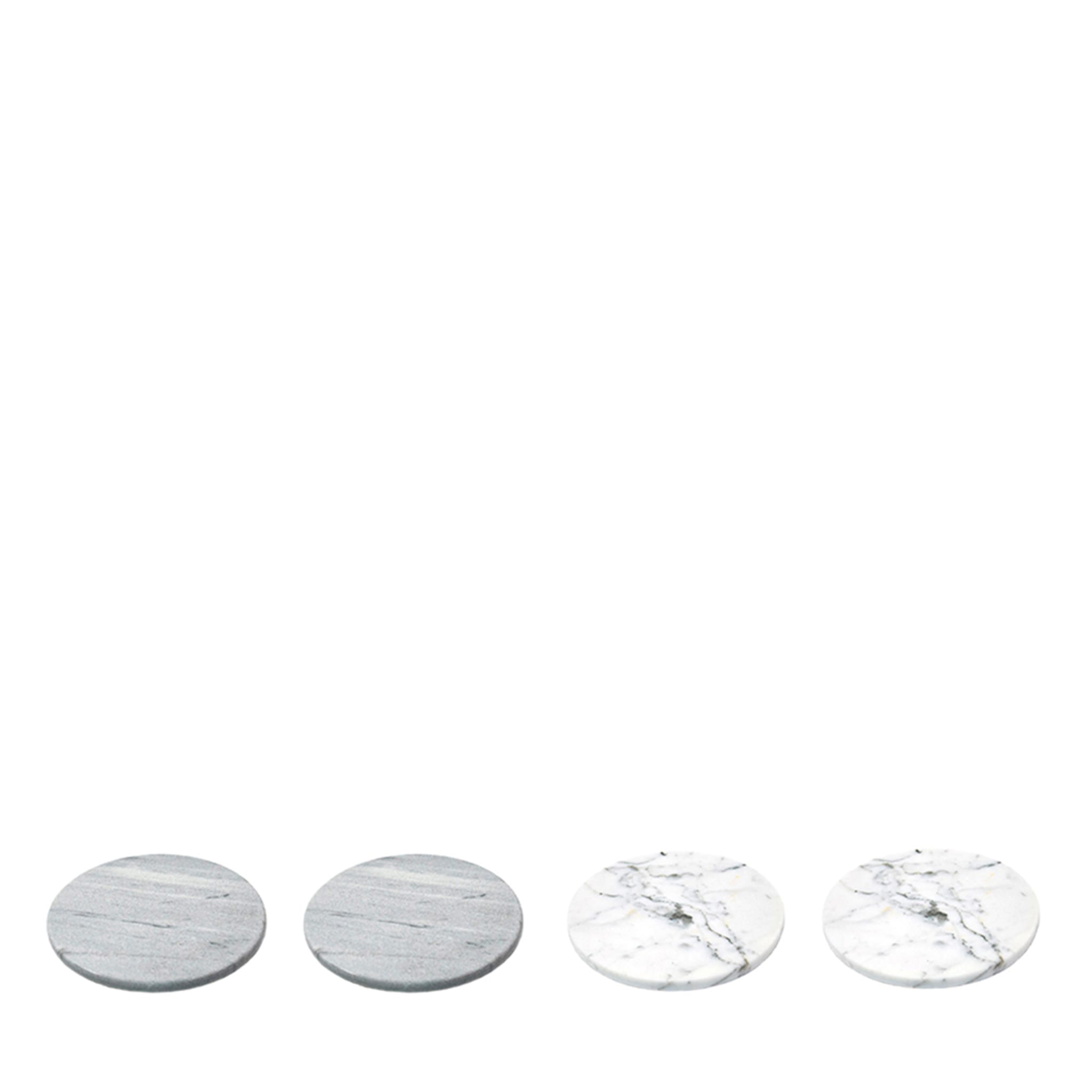Set of 4 Round Marble Coasters - Main view
