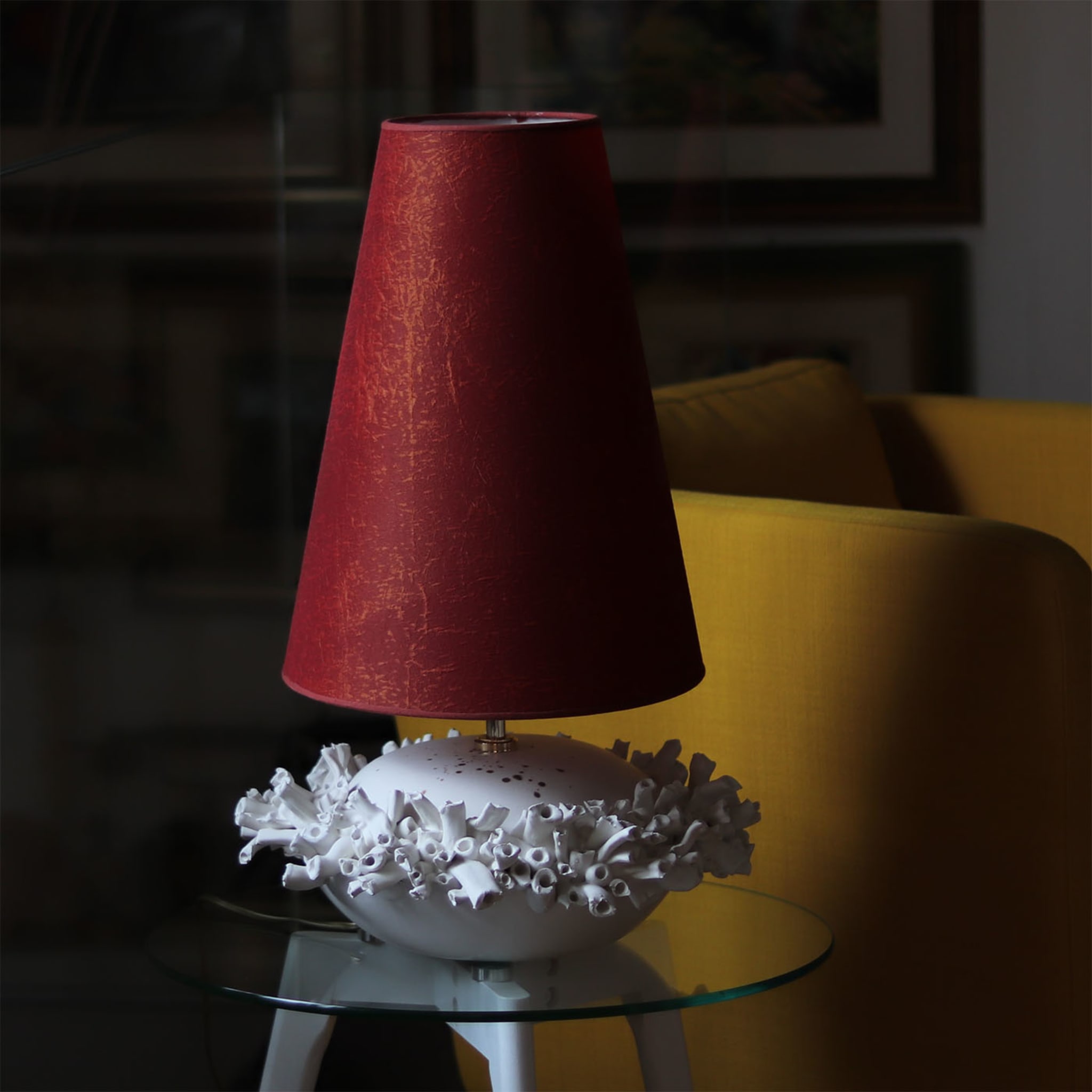 Lámpara de mesa Anemoni roja y blanca - Vista alternativa 3