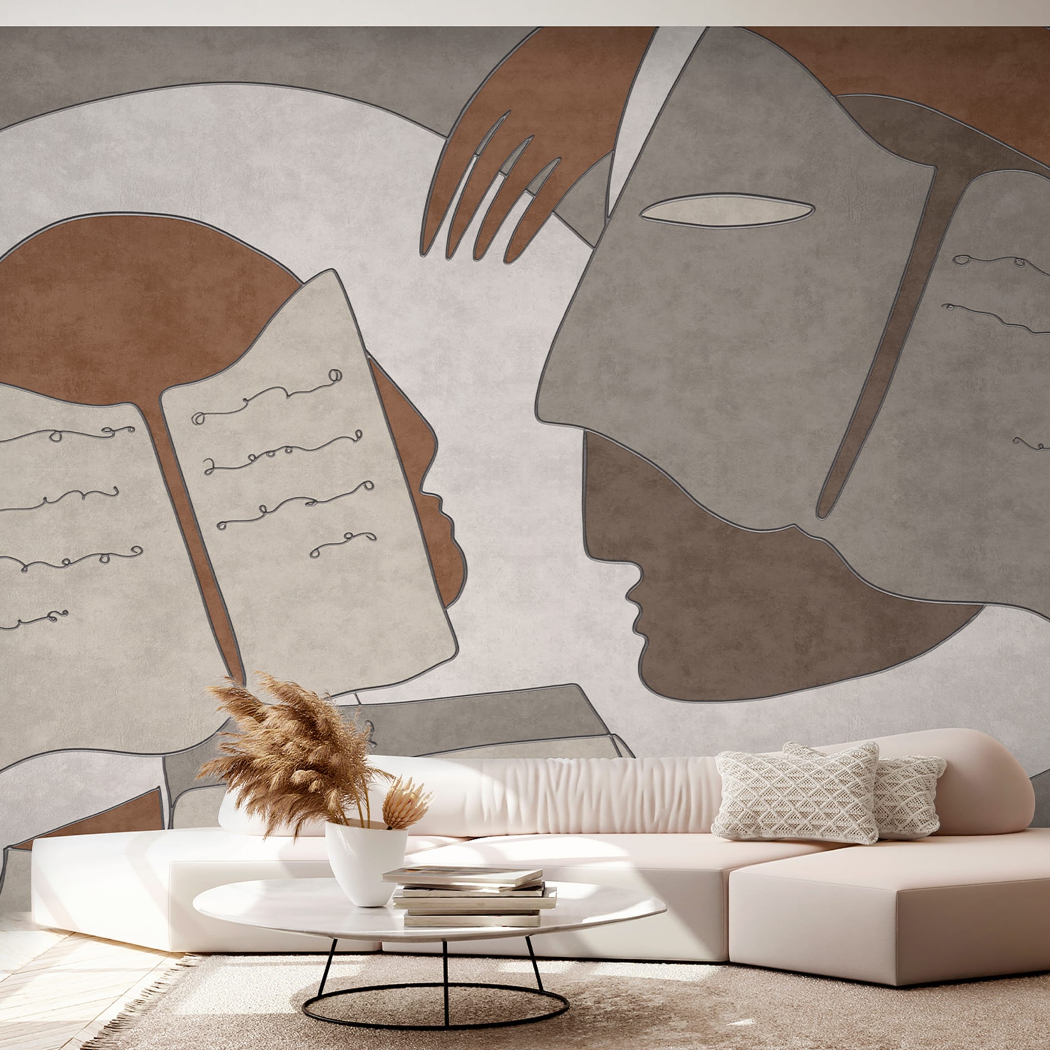 Brownish self introspection textured wallpaper - Alternative view 1