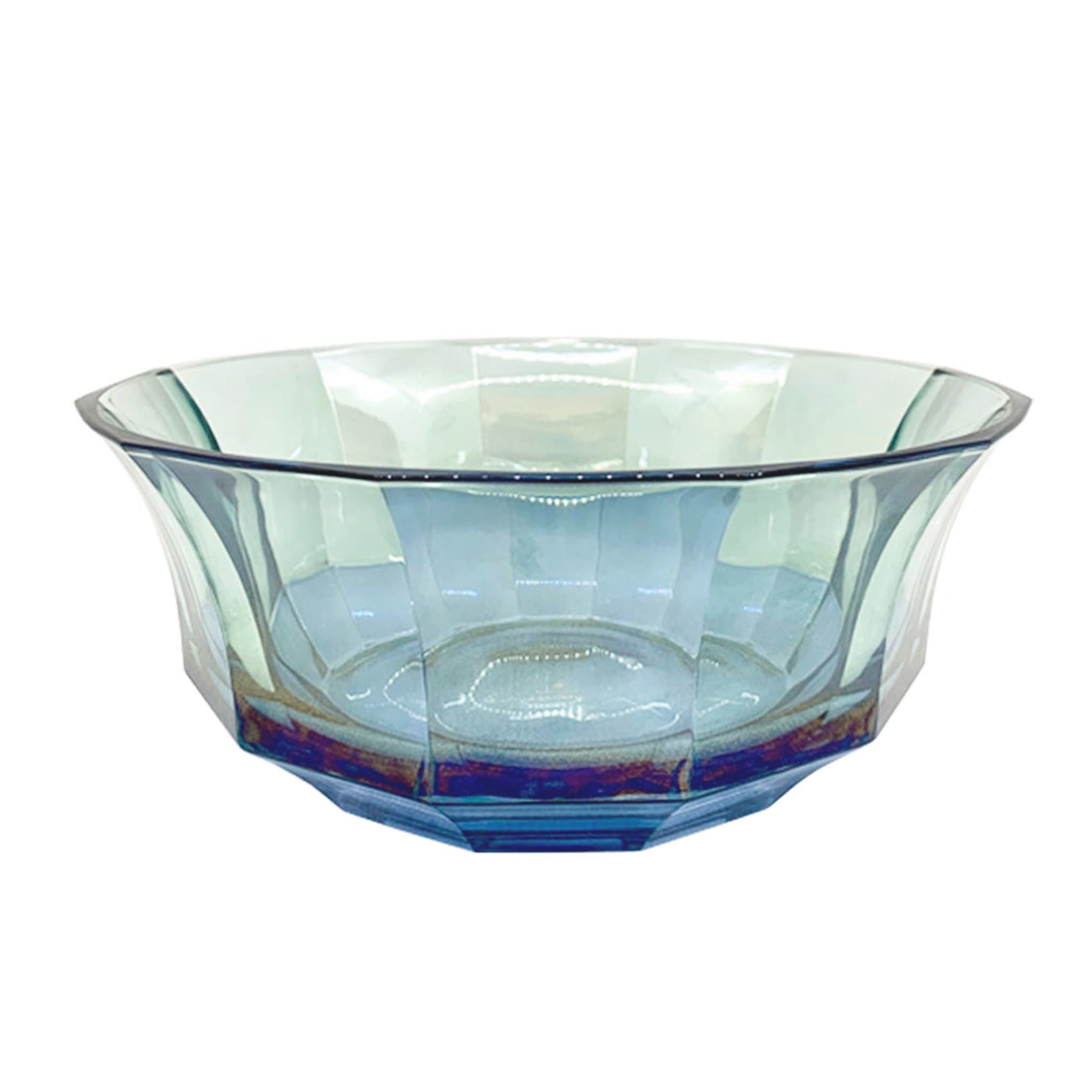 Faceted Blue-To-Green Crystal Salad Bowl - Alternative view 1