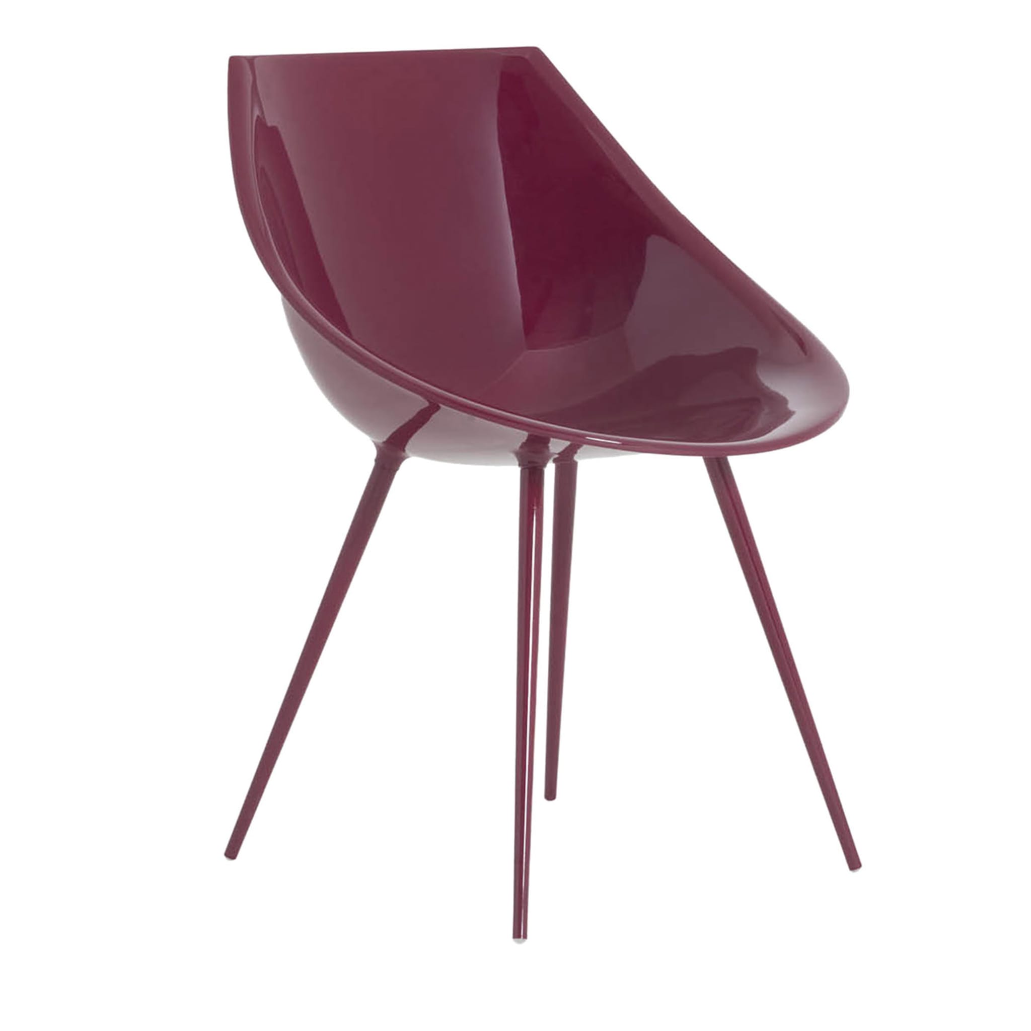 Lago' Wine-Red Chair by Philippe Starck - Main view