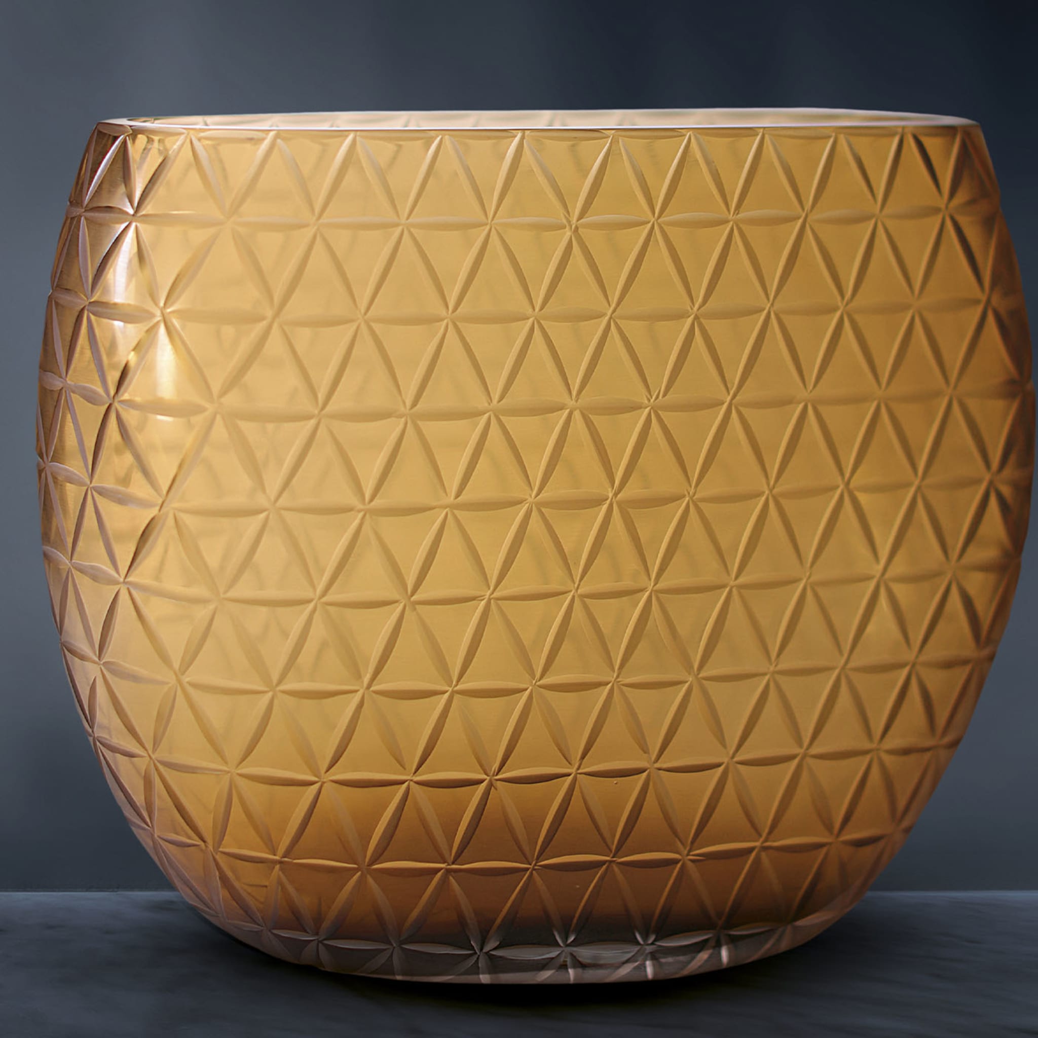 Honey Geometric Murano Glass Vase  - Alternative view 2