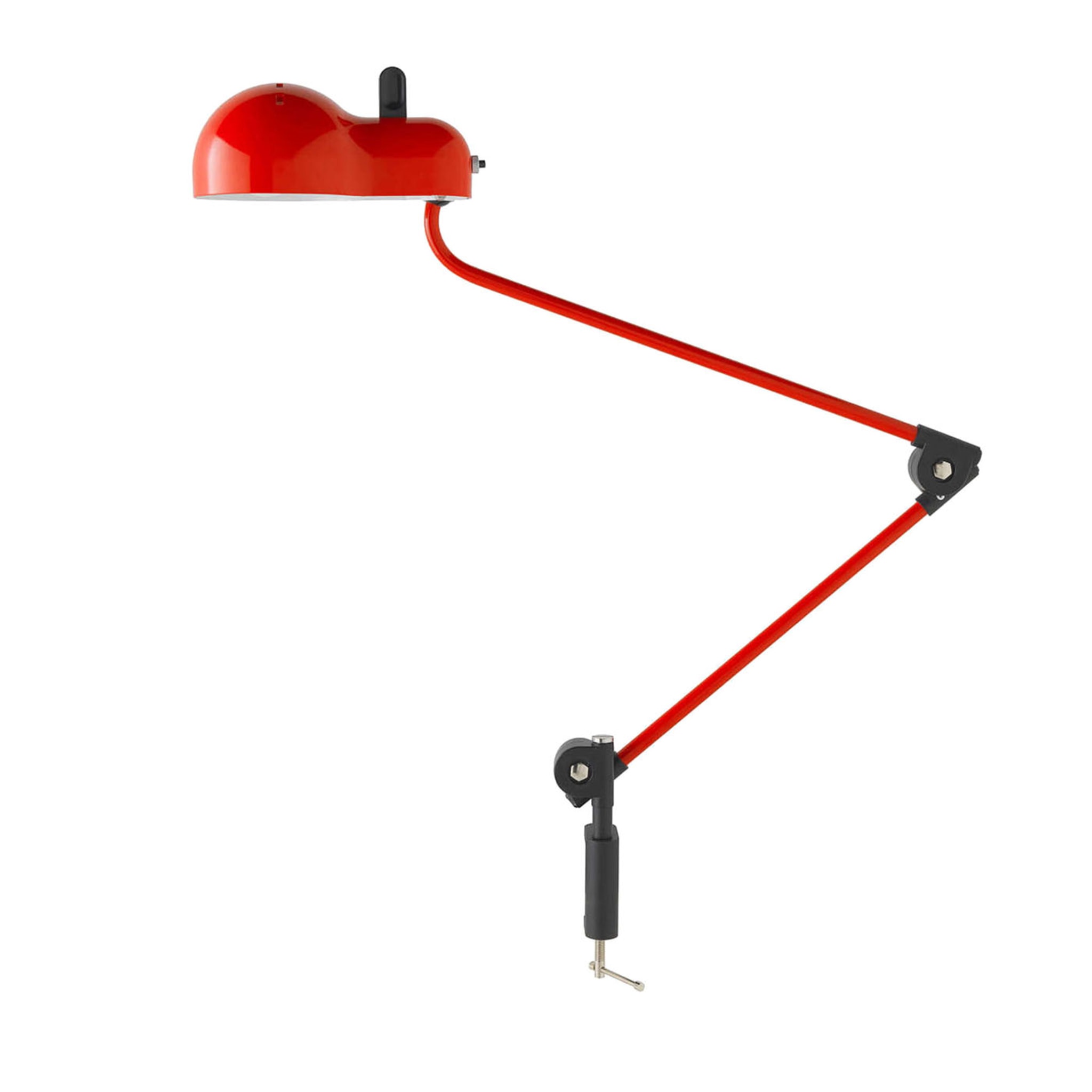 Topo Red Table Lamp With Screw Clamp - Main view