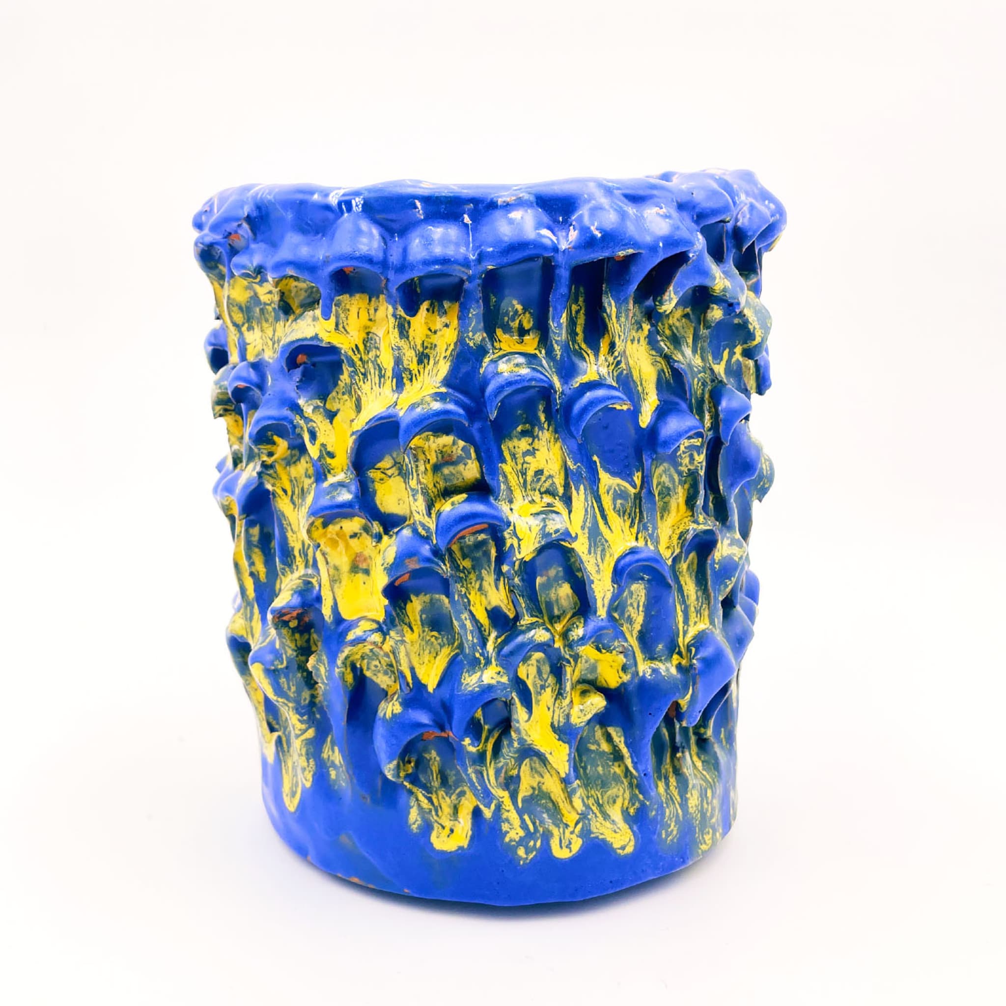 Onda Egyptian Blue and Sunflower Yellow Vase - Alternative view 5