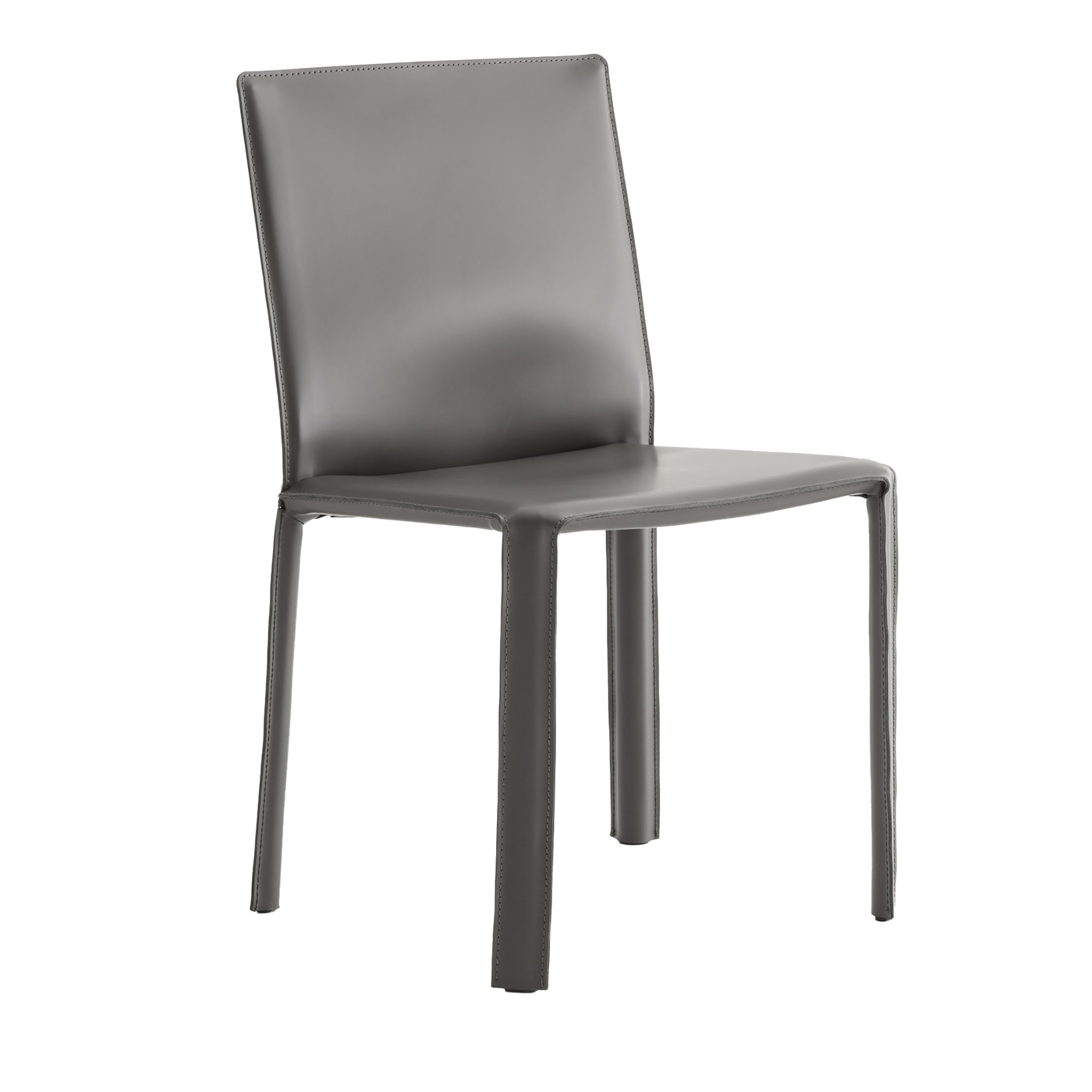 Jumpsuite Gray Leather Chair - Main view