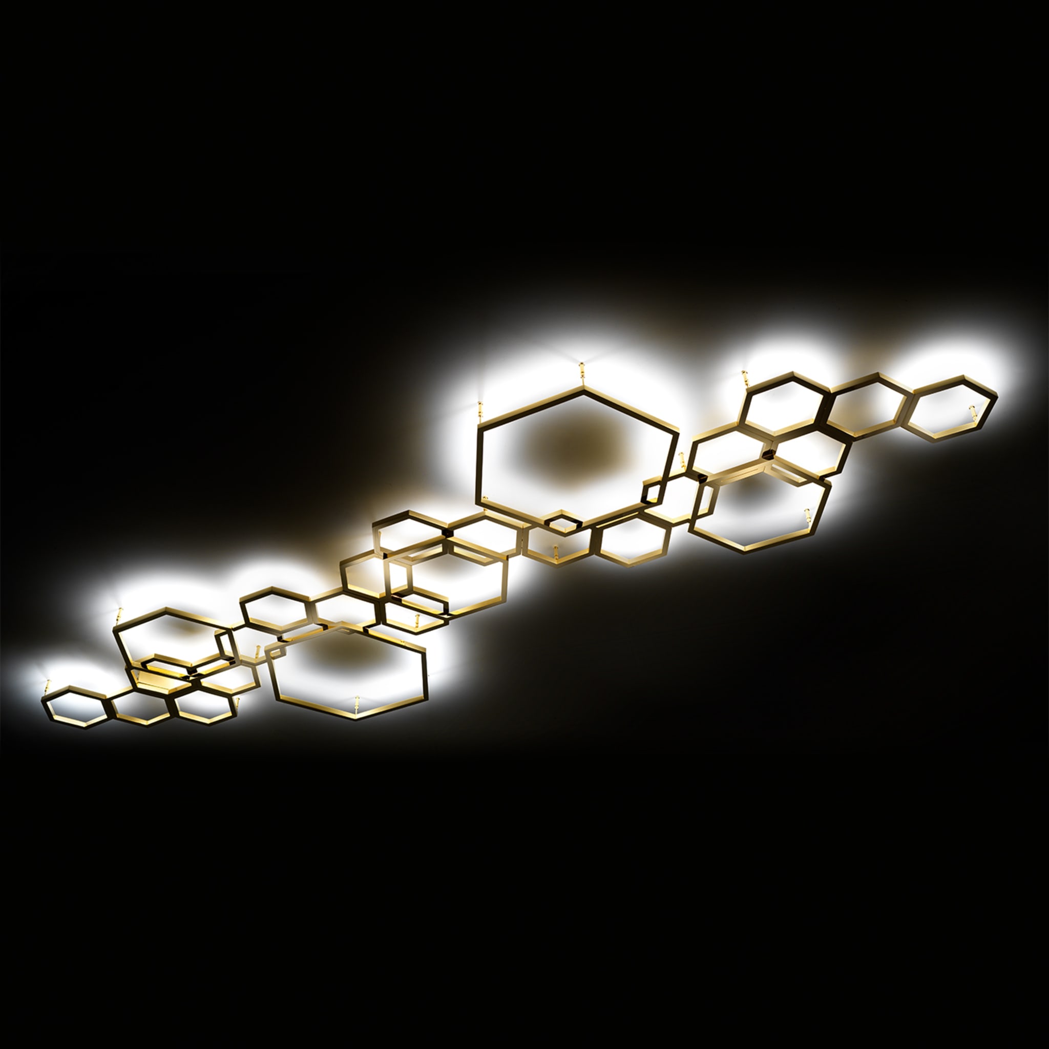Hexagon Golden Wall Lamp - Alternative view 2
