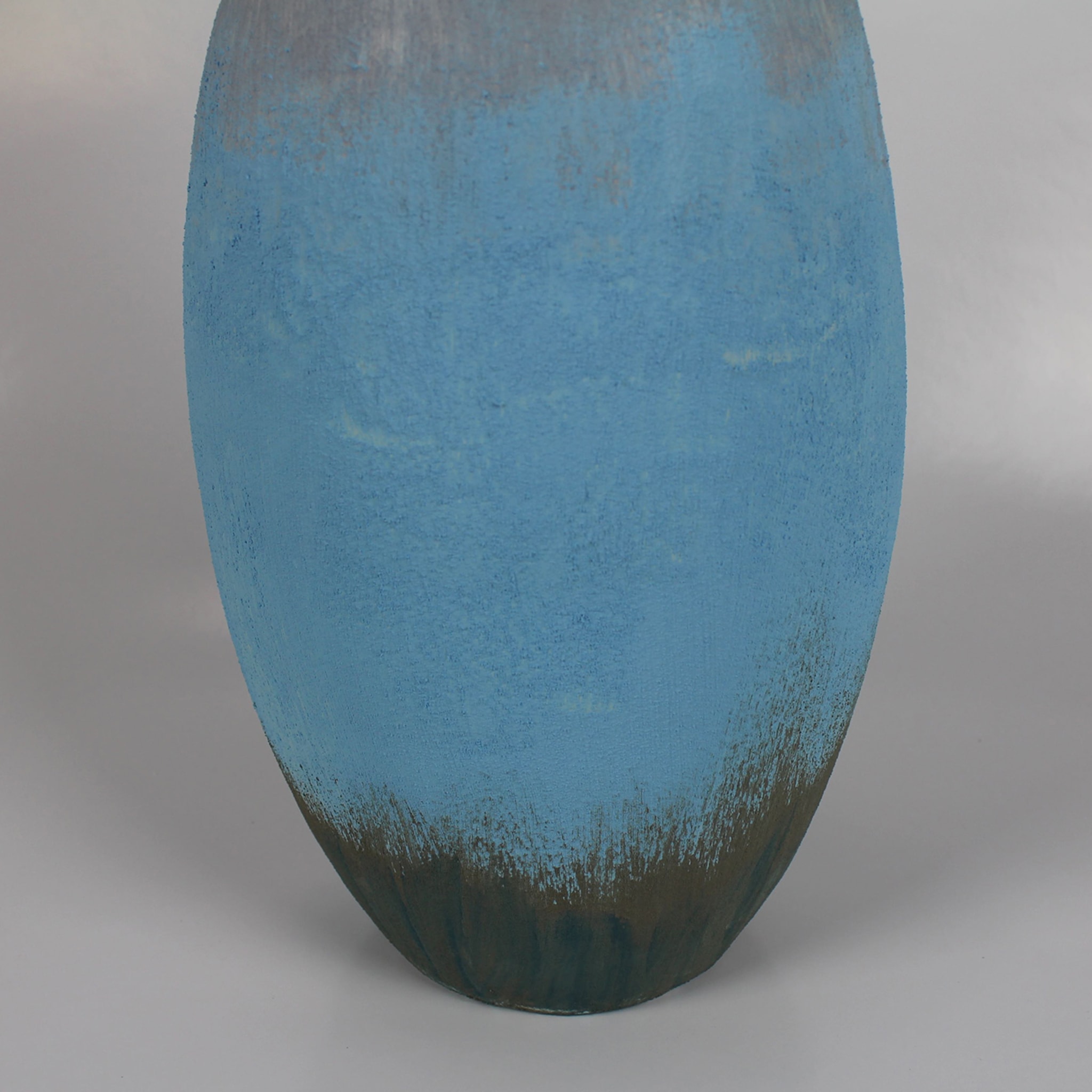 Bulging Light-Blue, Gray, Green Vase 13 by Mascia Meccani - Alternative view 3
