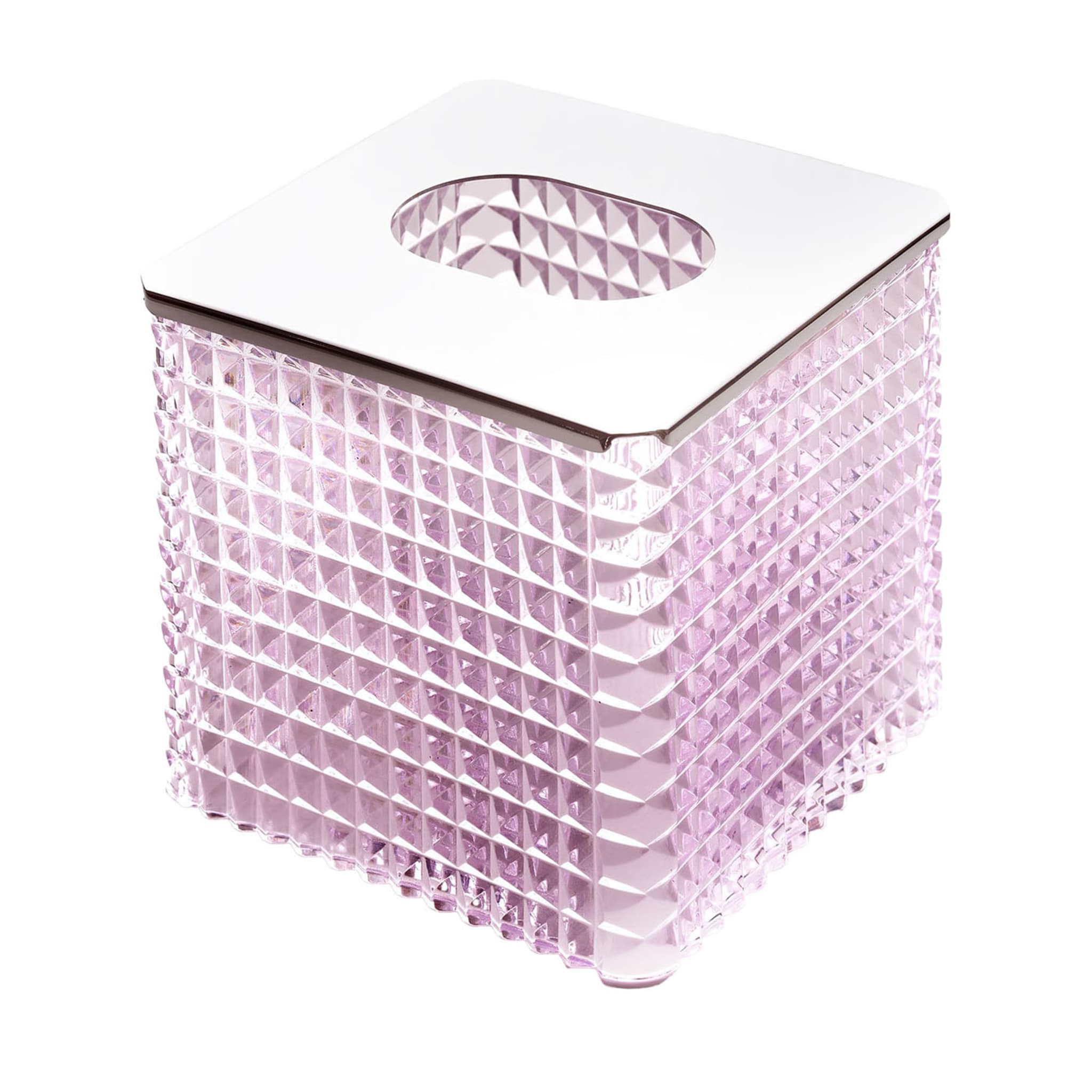 Caja de pañuelos Crystal Collection rosa - Vista principal