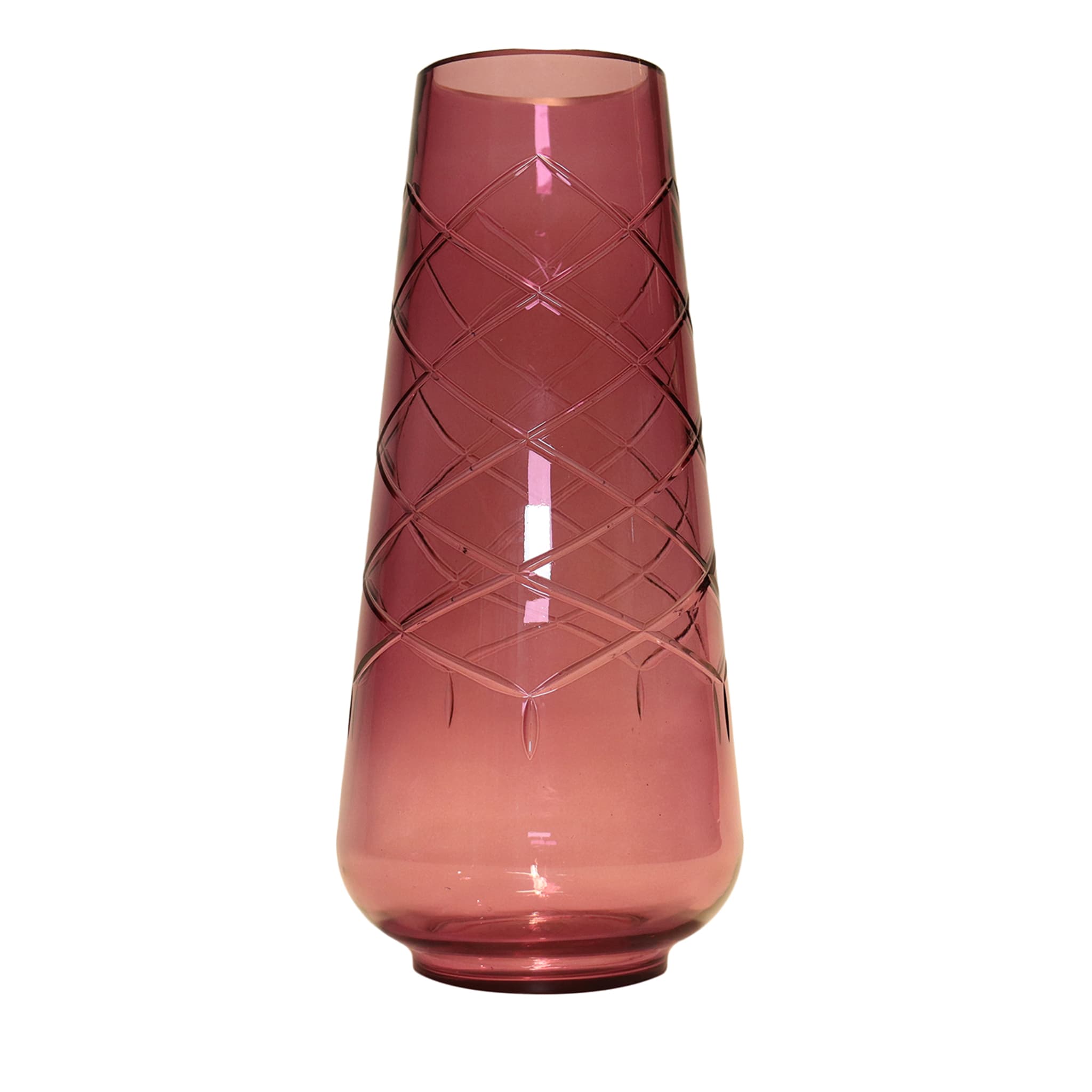 Girata Amethyst Murano Glass Vase - Main view
