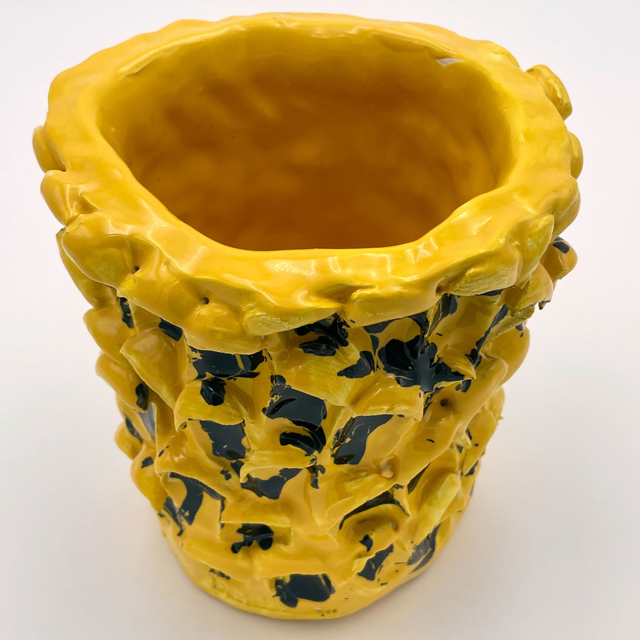 Vase Onda jaune cadmium et noir d'Izmir - Vue alternative 3