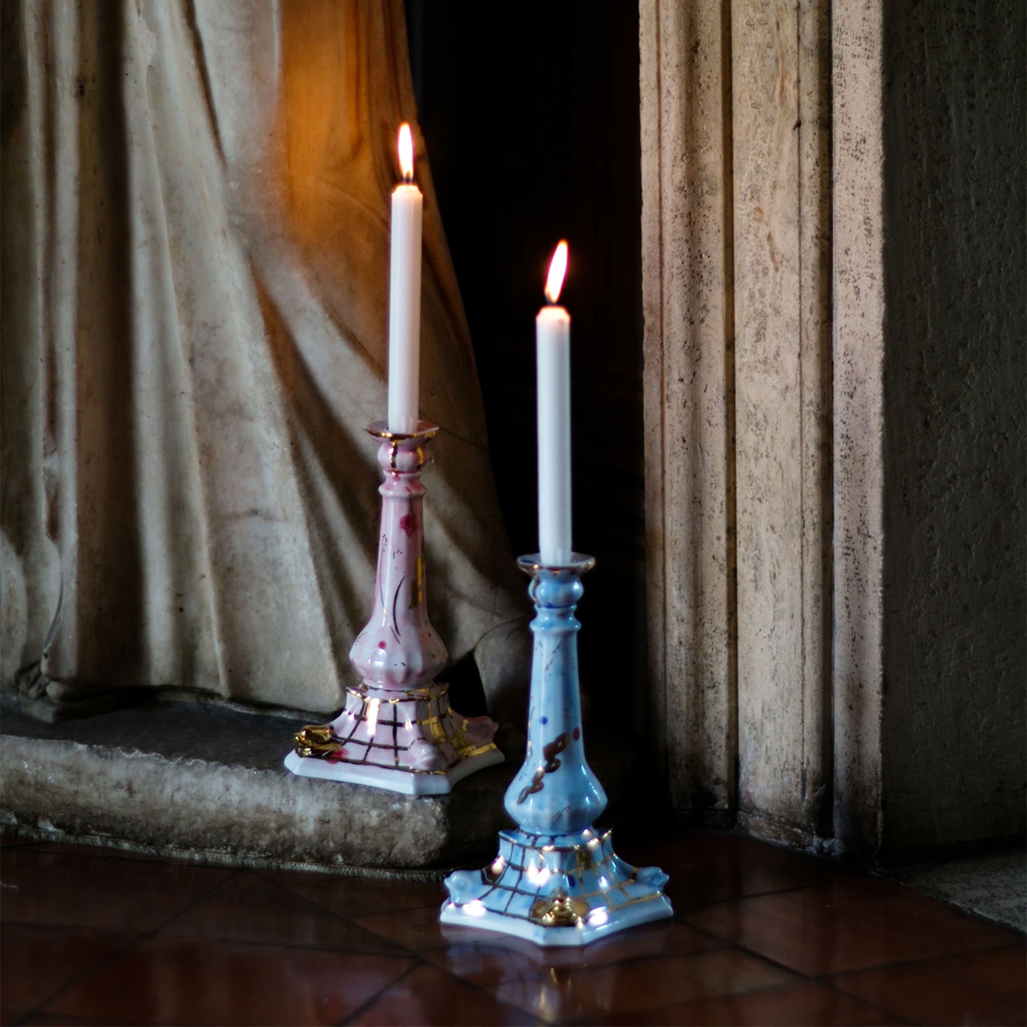 Candleholder Pink Porcelain - Alternative view 3
