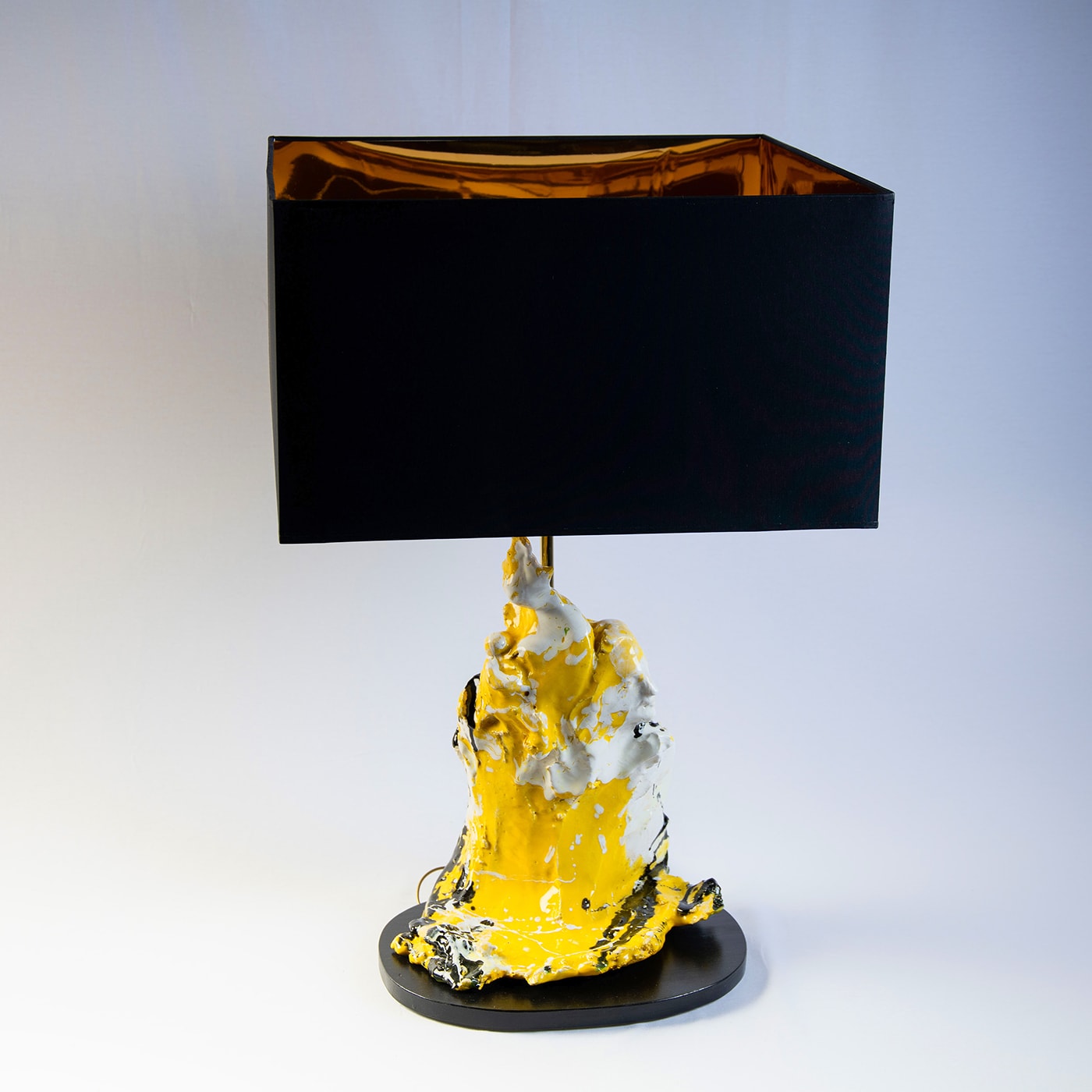 Lampe de table blanche et jaune Cascata D'Amore Angelo Salemi - Artemest