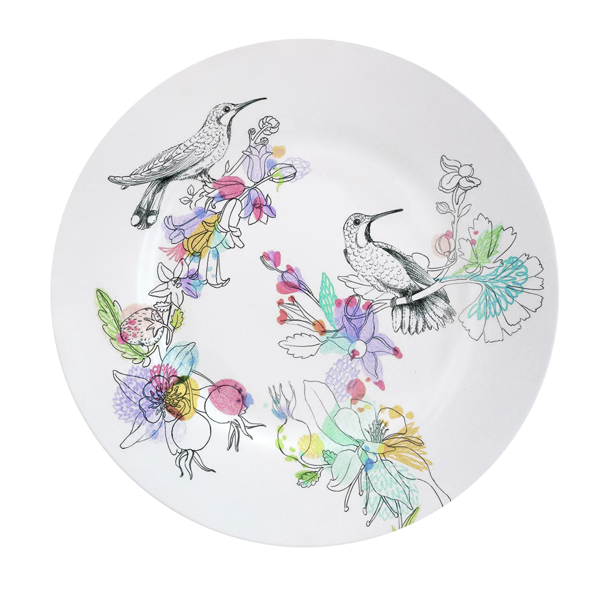 An Ode To The Woods Hummingbird Dinner Plate - Main view