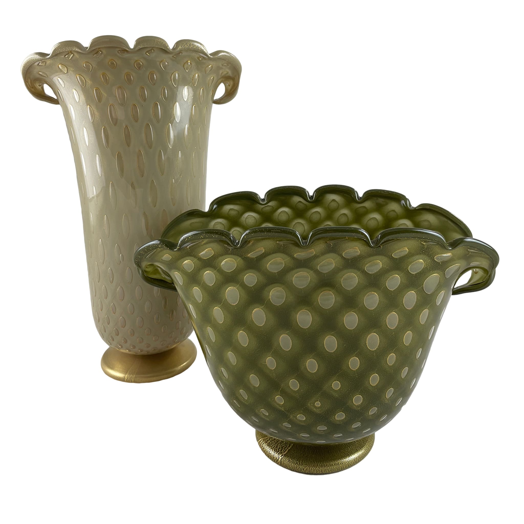 Conchiglia Tall Zoomorphic Beige Glass Vase - Alternative view 3