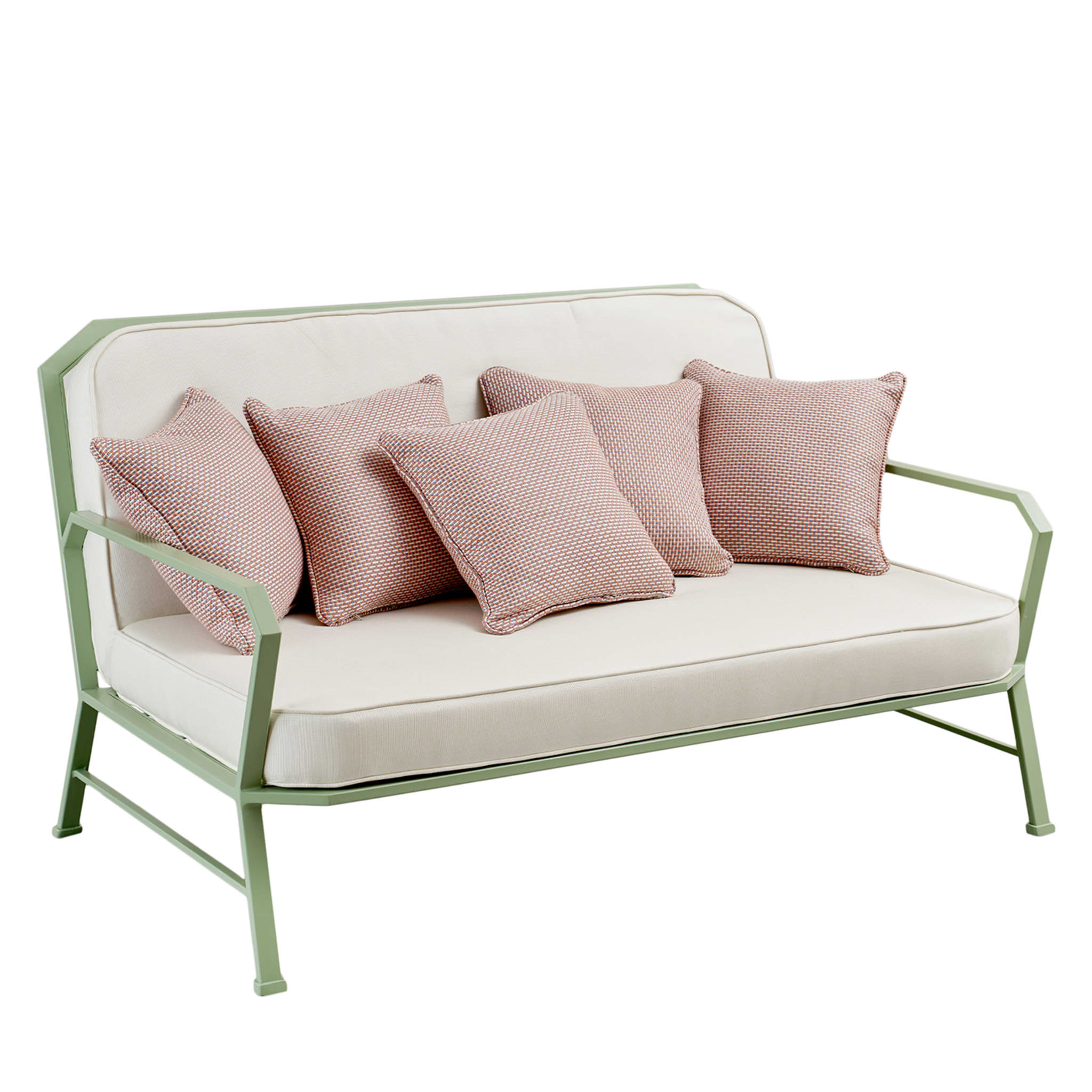 Forest Green & White Sofa by Officina Ciani - Main view