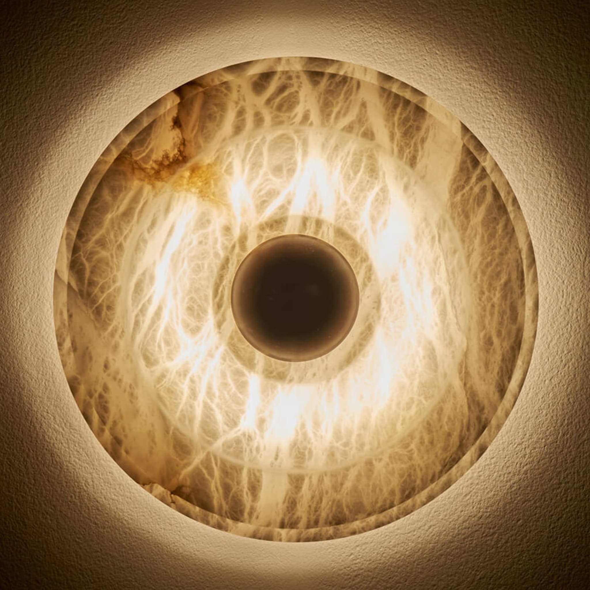 Wall Sconce “Circle” In Light Bronze And Alabaster By LC Atelier - Alternative view 2