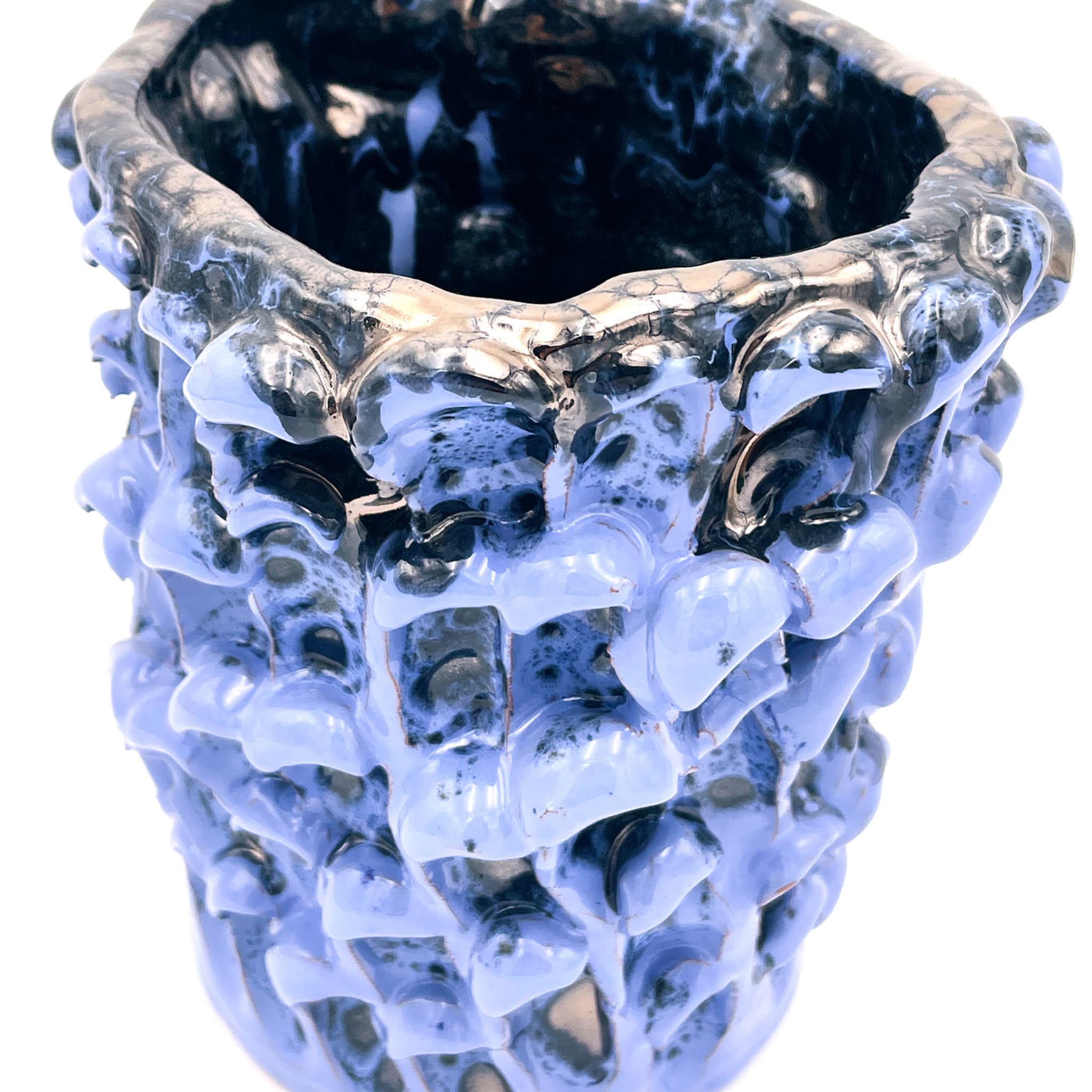 Onda Metallische Vase in Lavendel - Alternative Ansicht 2