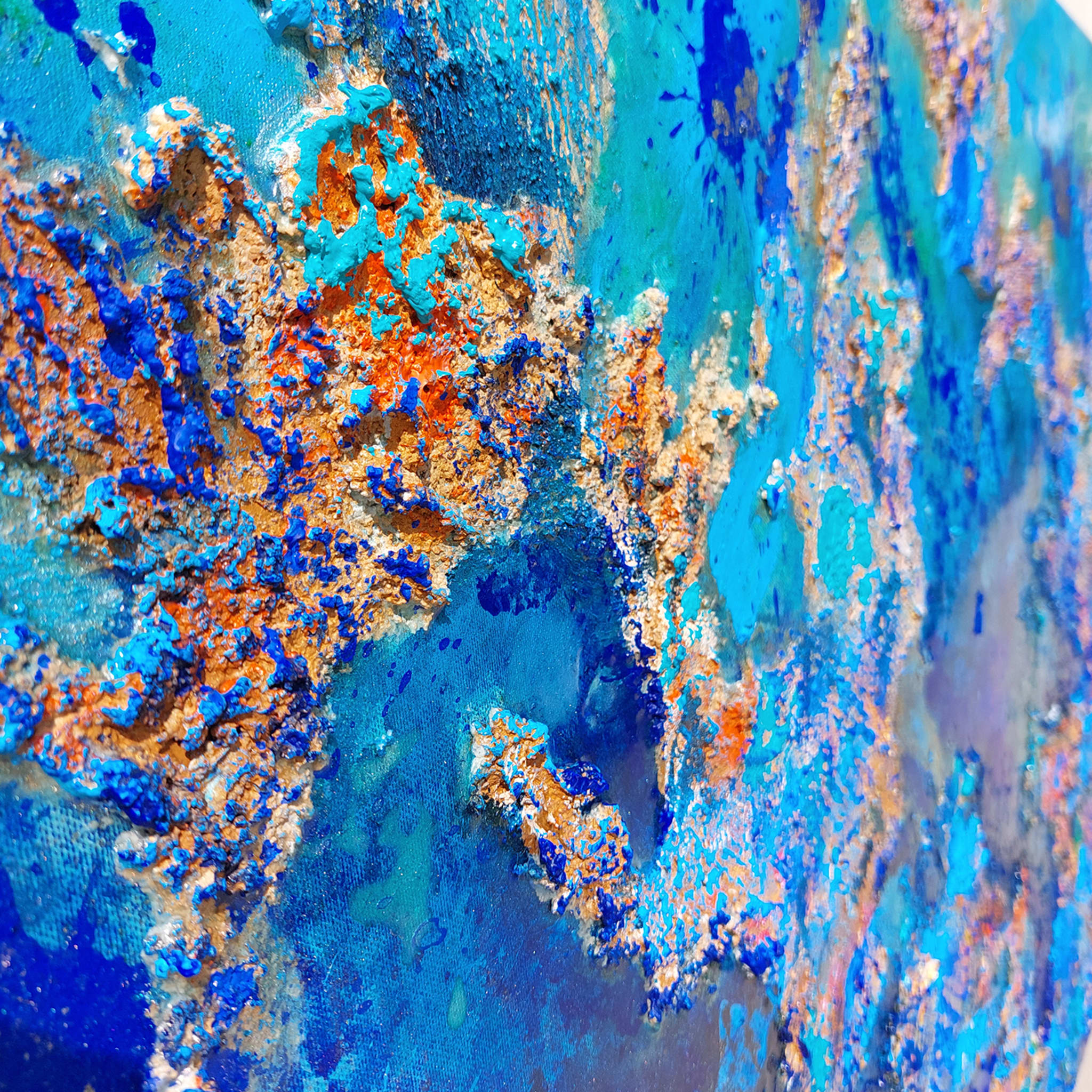Deed Ocean Reef Mixed-Media Painting - Alternative view 3
