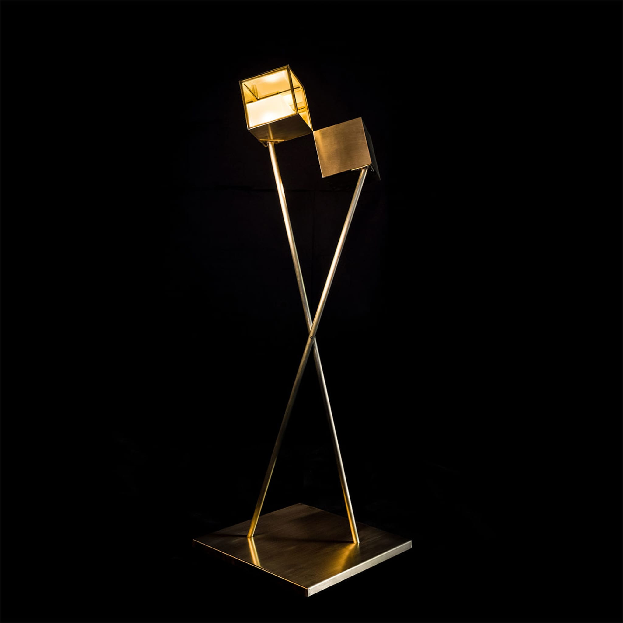 Flis Brushed Brass Floor Lamp - Alternative view 1