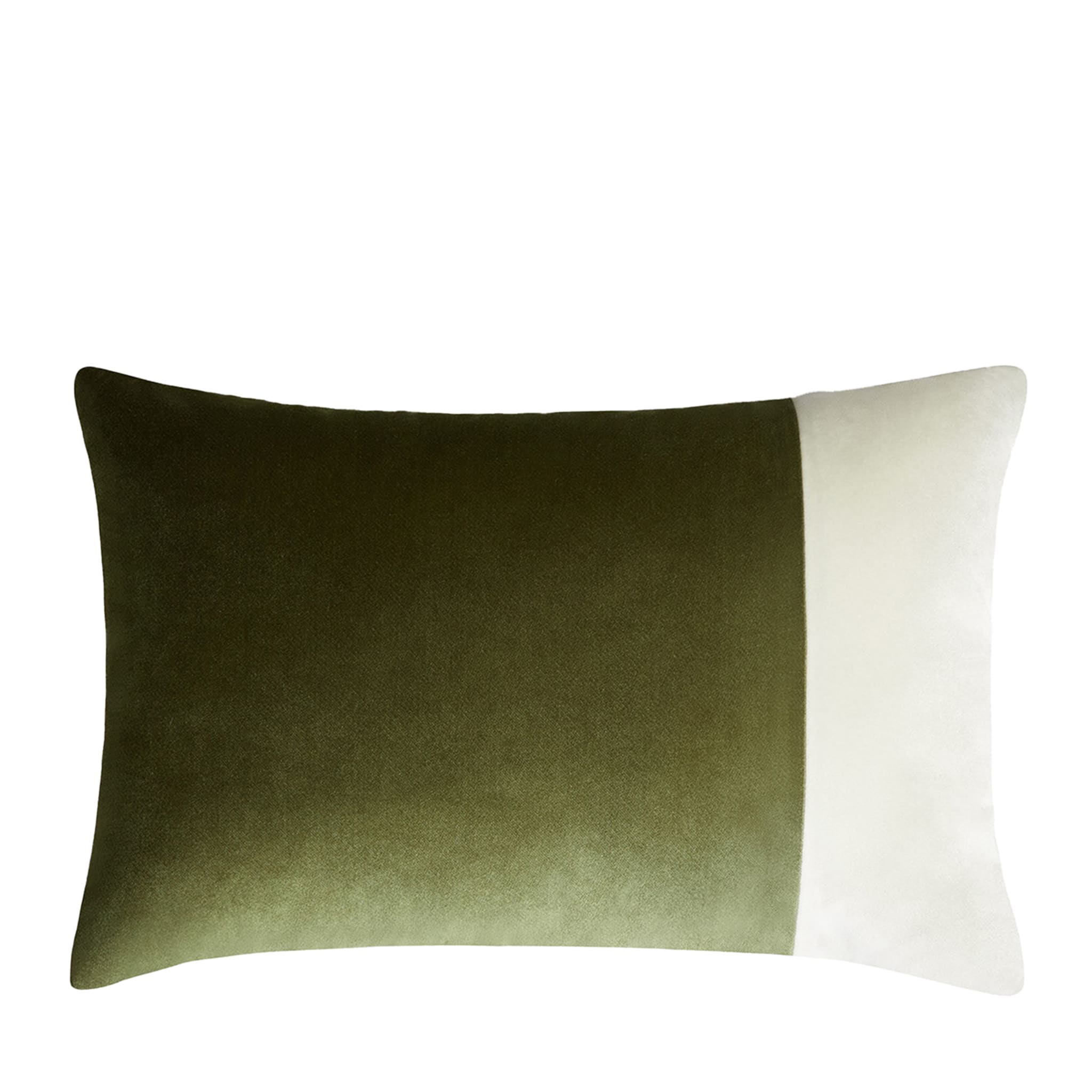 Double Green and White Rectangular Cushion - Main view