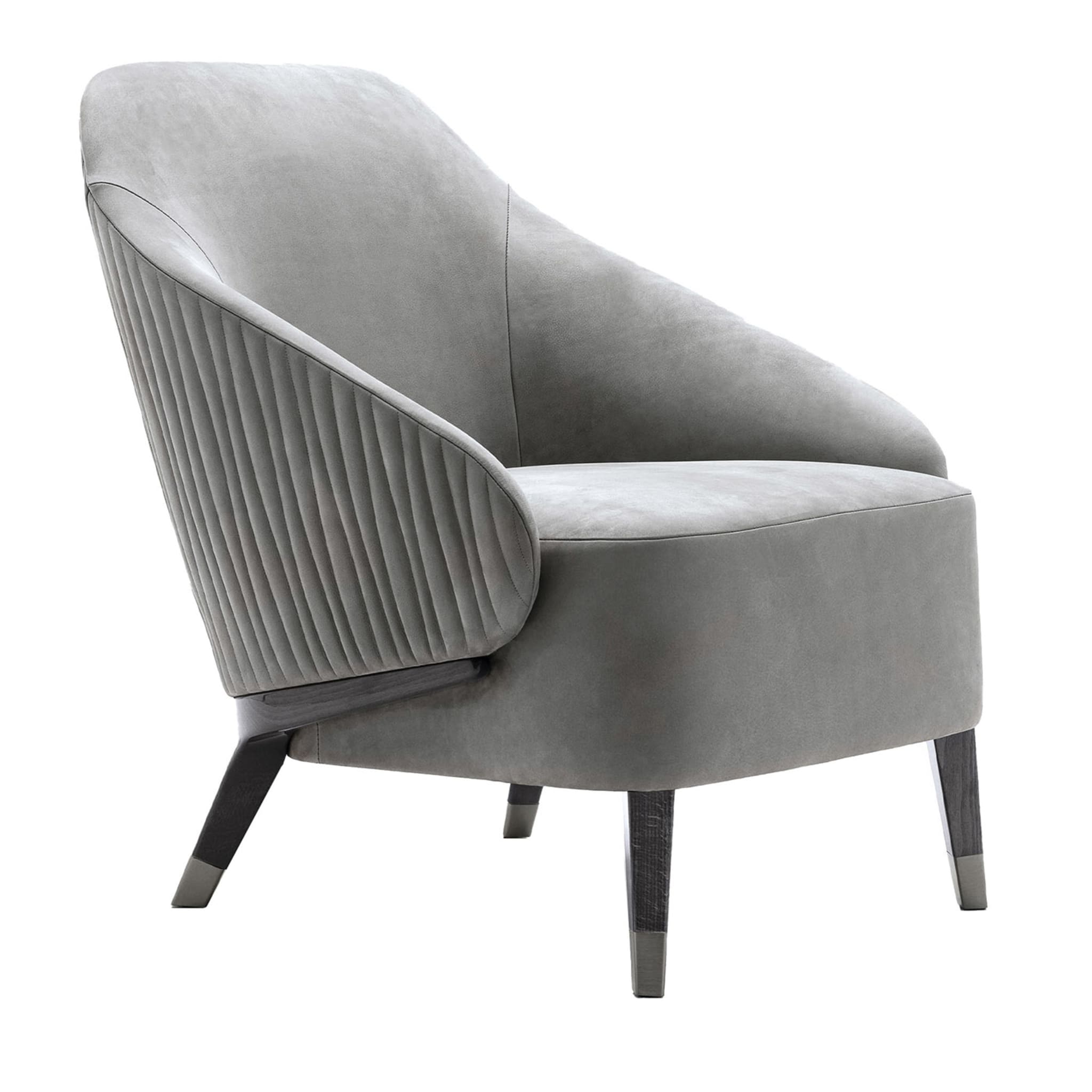Quilted Gray Armchair - Main view