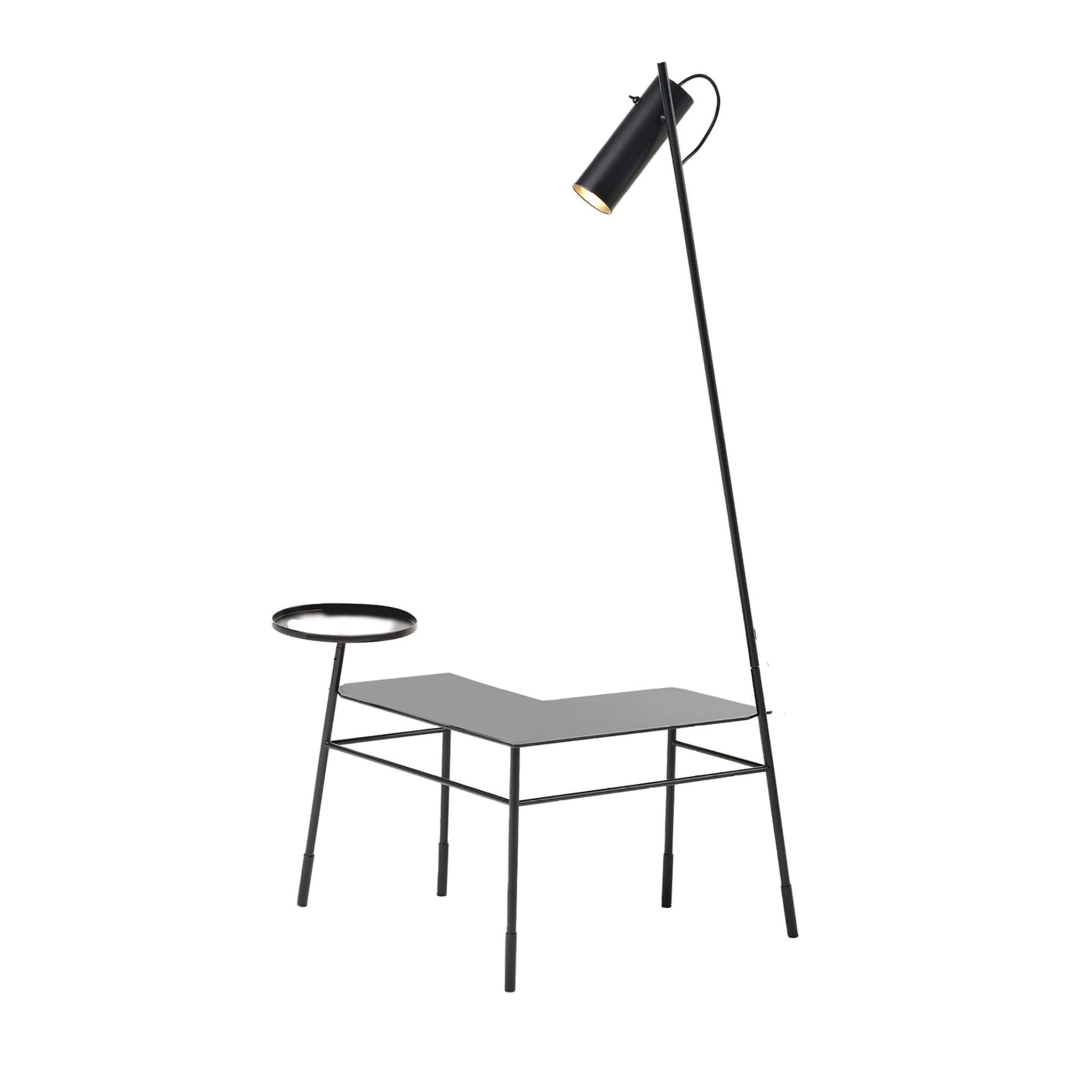 Dasè Black Coffee Table + Floor Lamp by Idelfonso Colombo - Main view