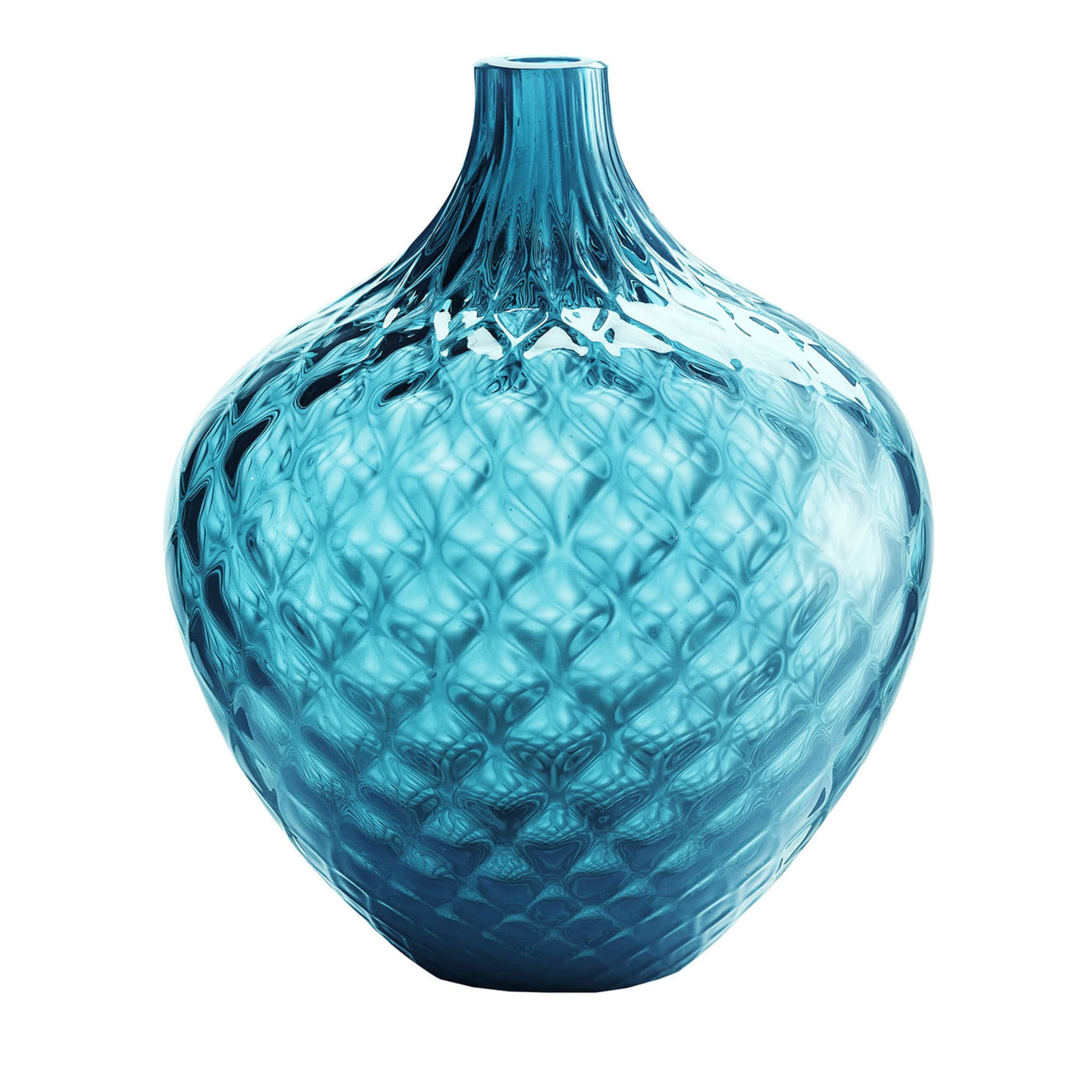 Samarcanda Medium Balloton Turquoise Decorative Vase - Main view