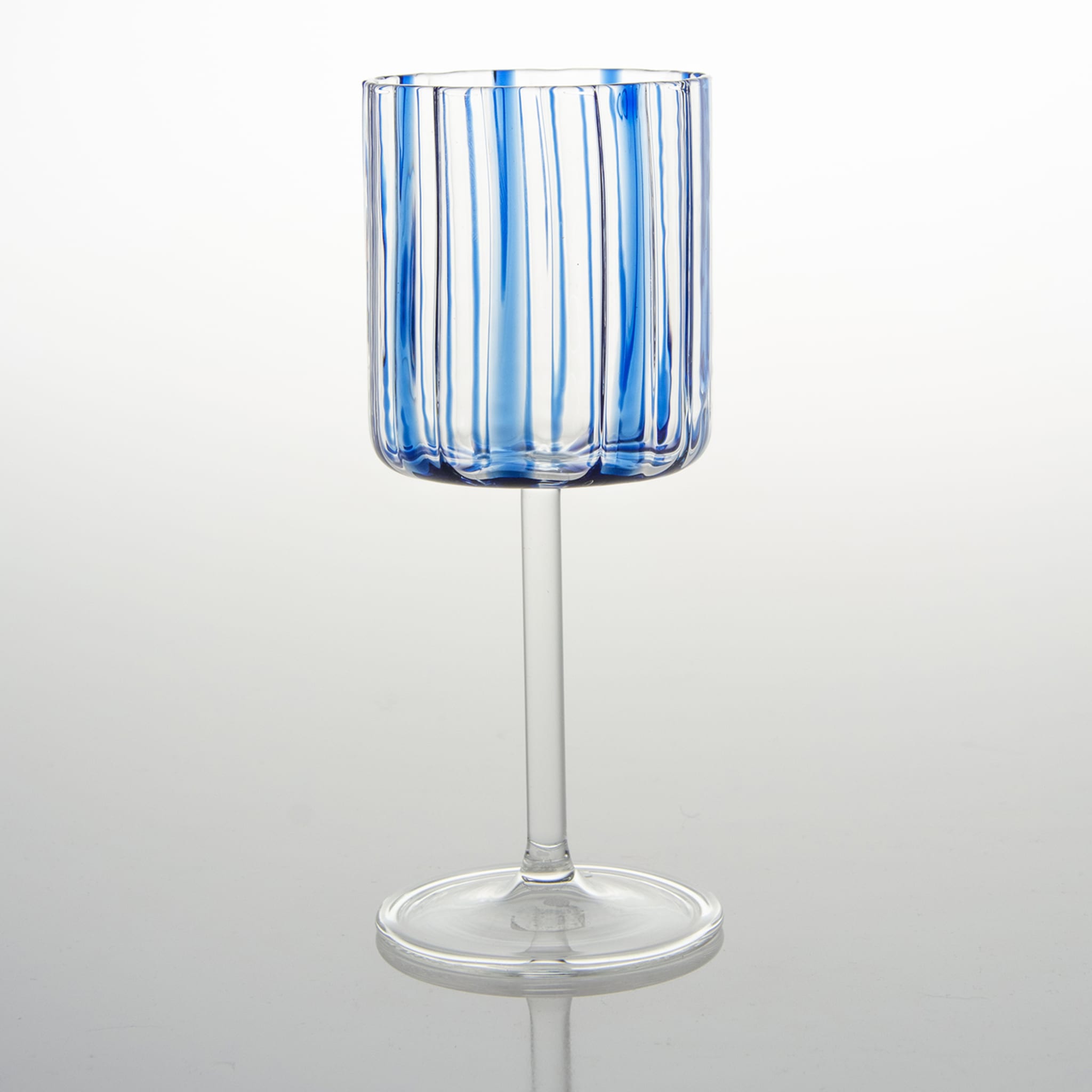 Blue Stripes Wine Goblet - Alternative view 1