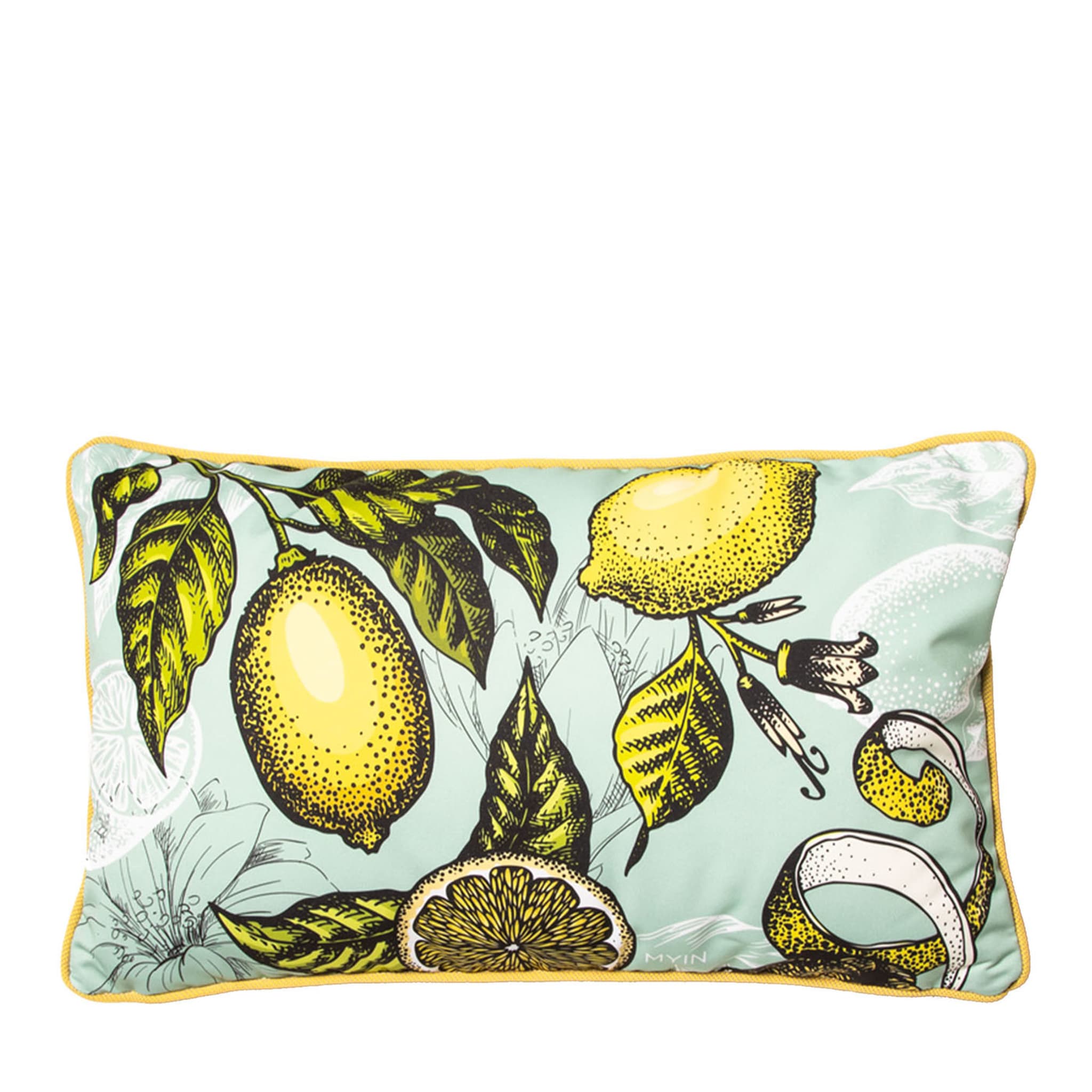 Mia Lemon Waterproof Small Cushion by Luciana Gomez - Main view