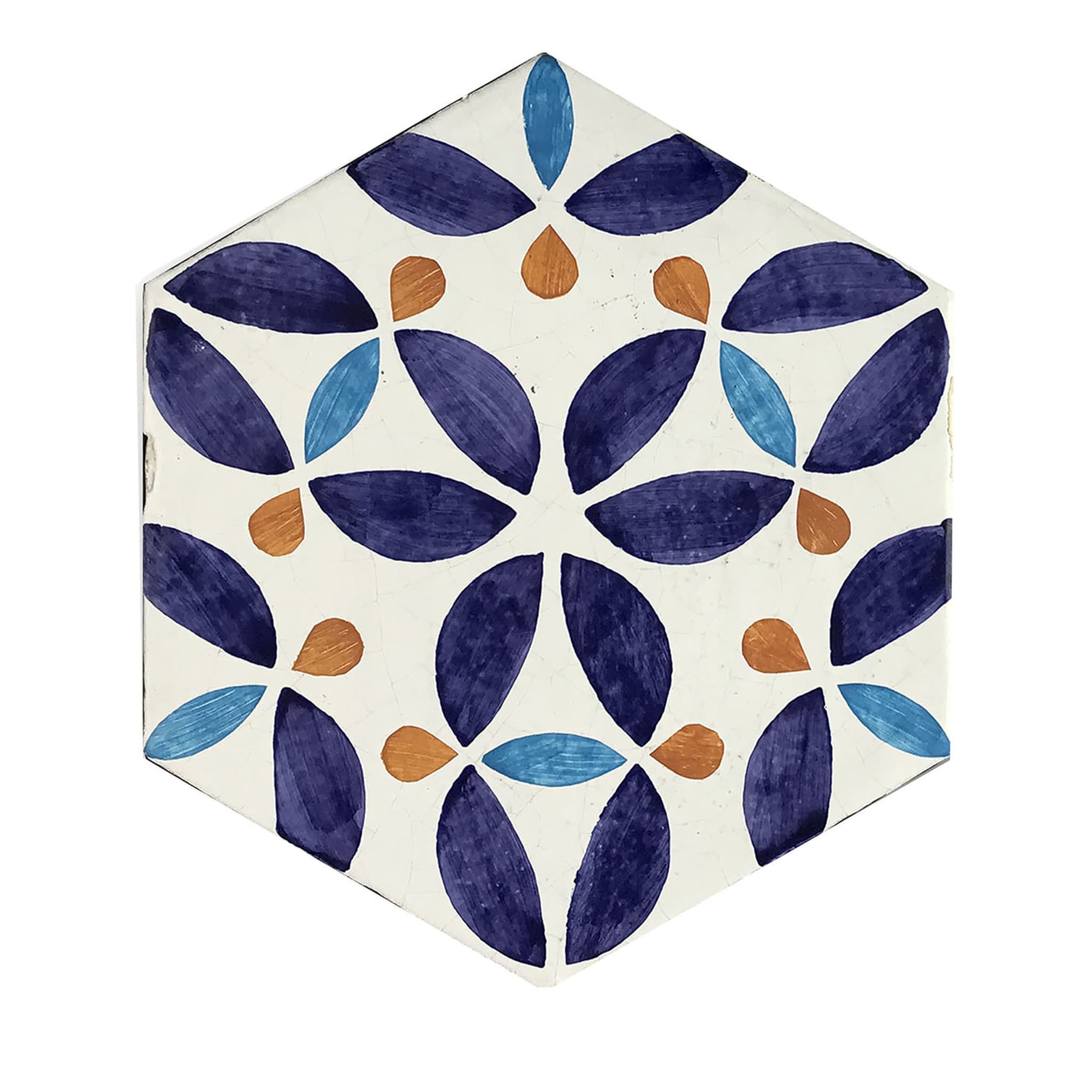 Daamè Set of 28 Hexagonal Blue Tiles - Main view
