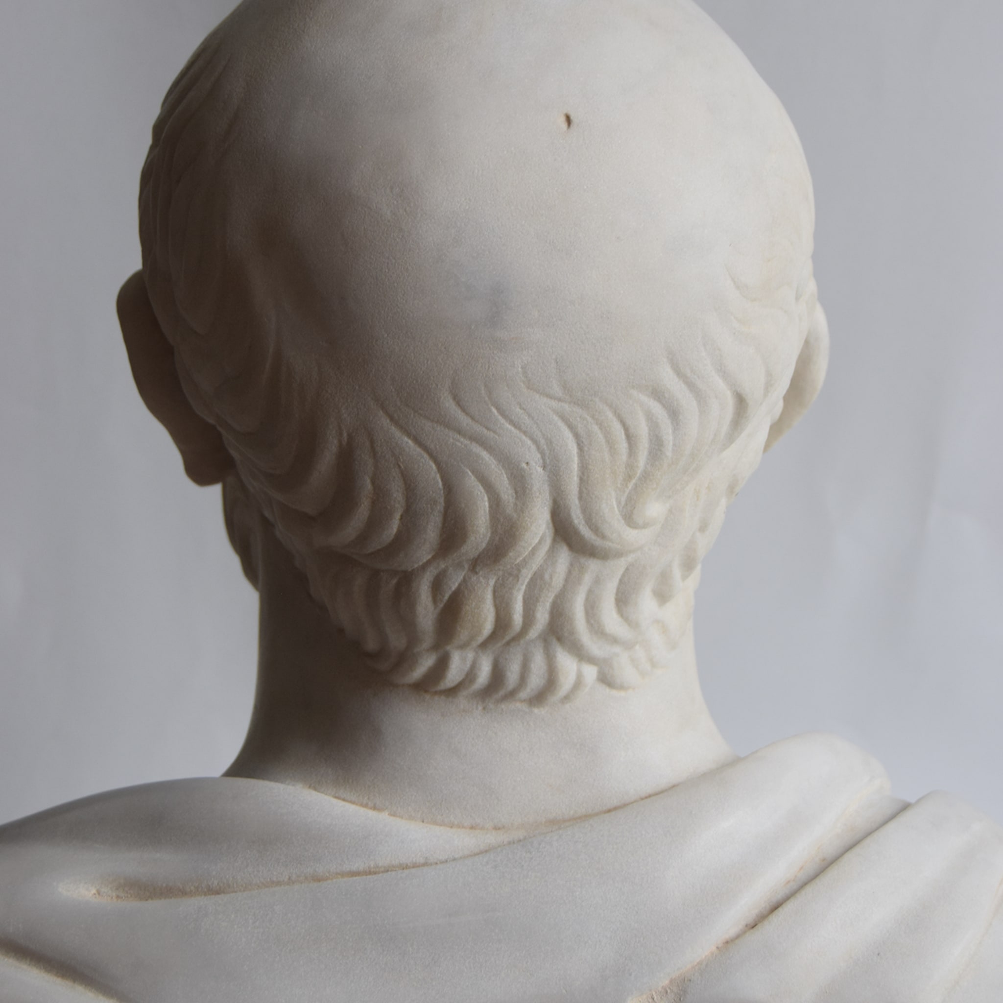 Hippocrates White Carrara Bust - Alternative view 2