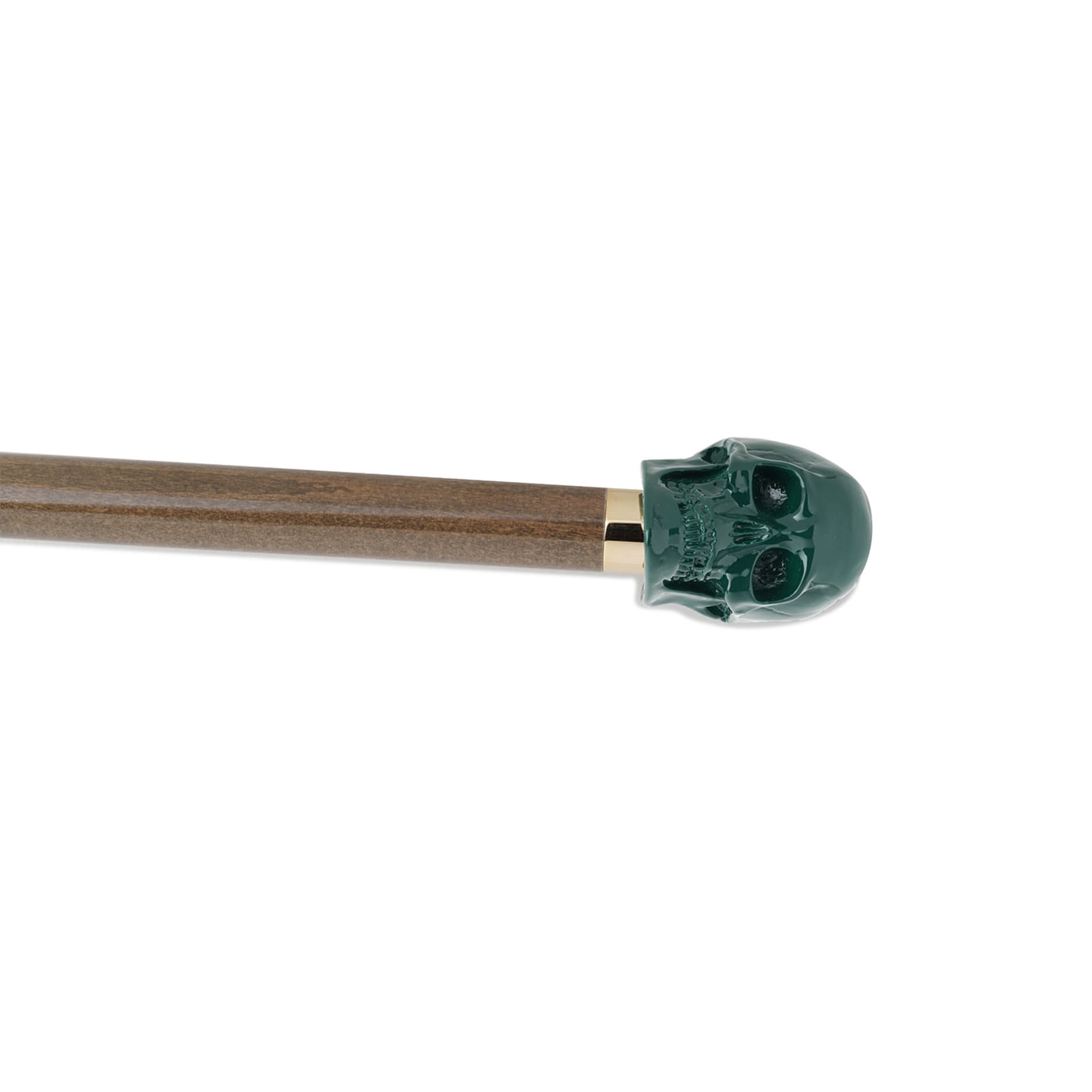 Taupe Ash Shoe Horn with Petrol-Blue Skull Handle - Alternative view 1