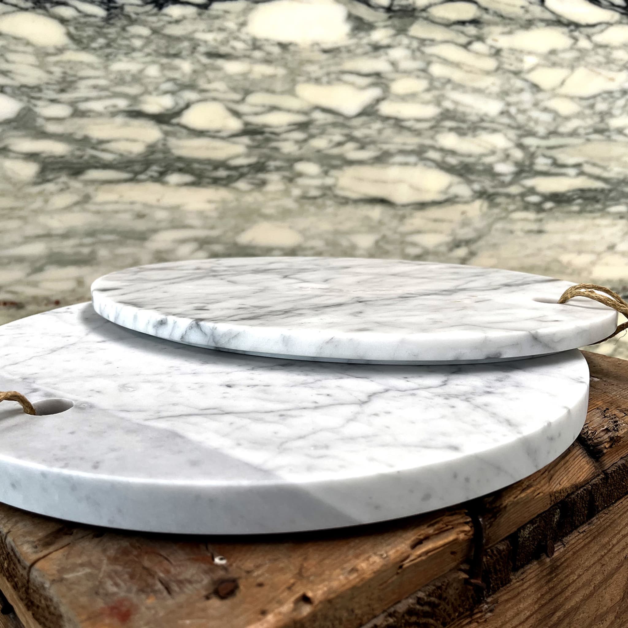 Cut Stone Round Carrara Cutting Board by M. Montanari - Alternative view 4