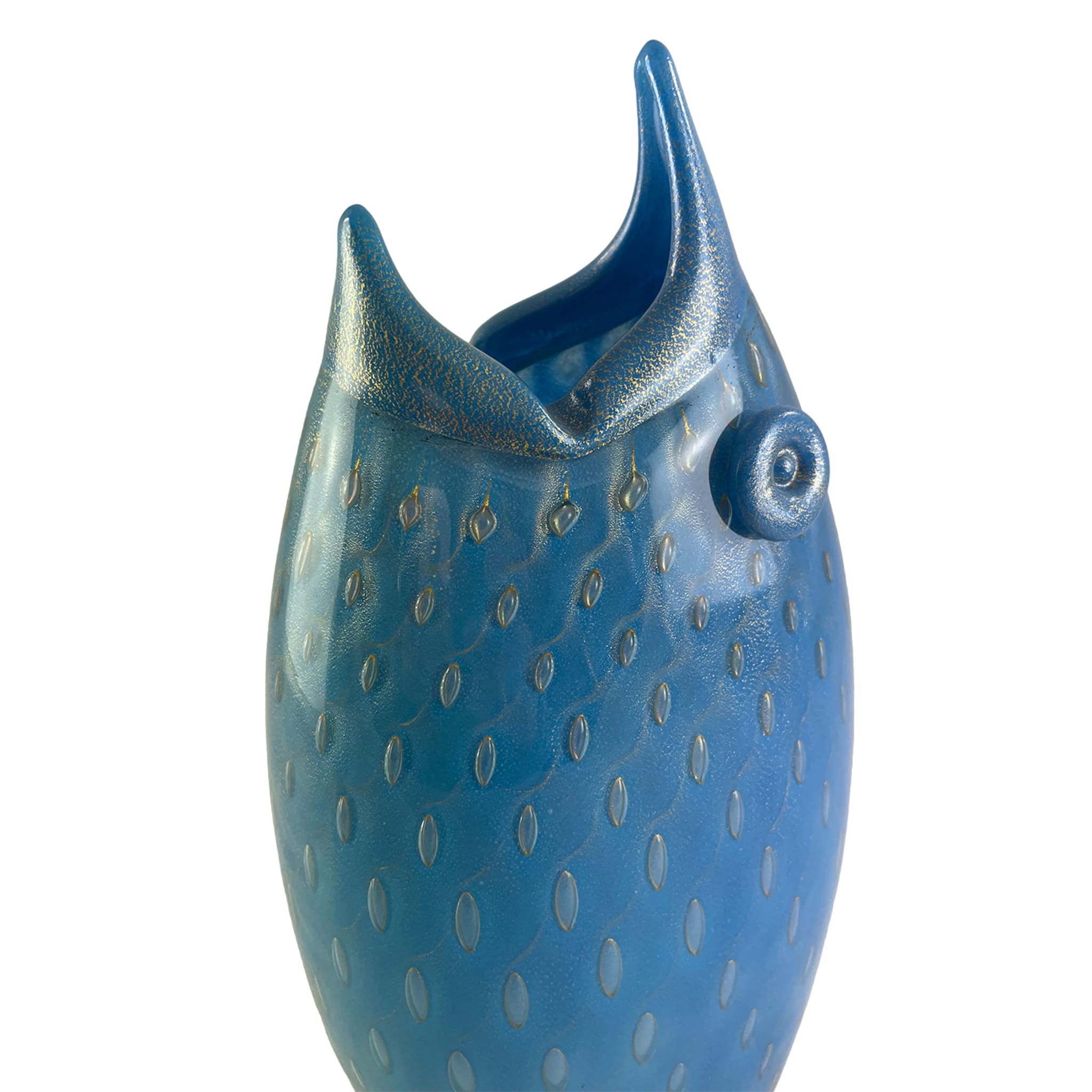 Pesce Zoomorphic Blue Glass Vase - Alternative view 1