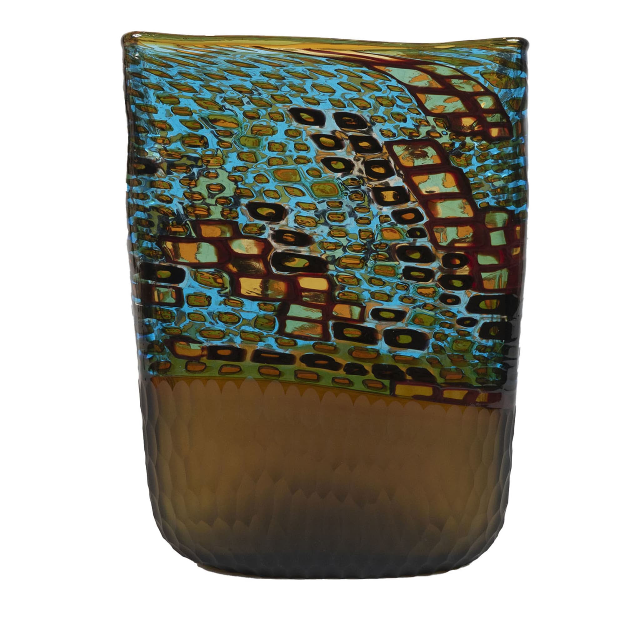Windows Cubism Collection Vase Turquoise par Tsuchida Yasuhiko - Vue principale