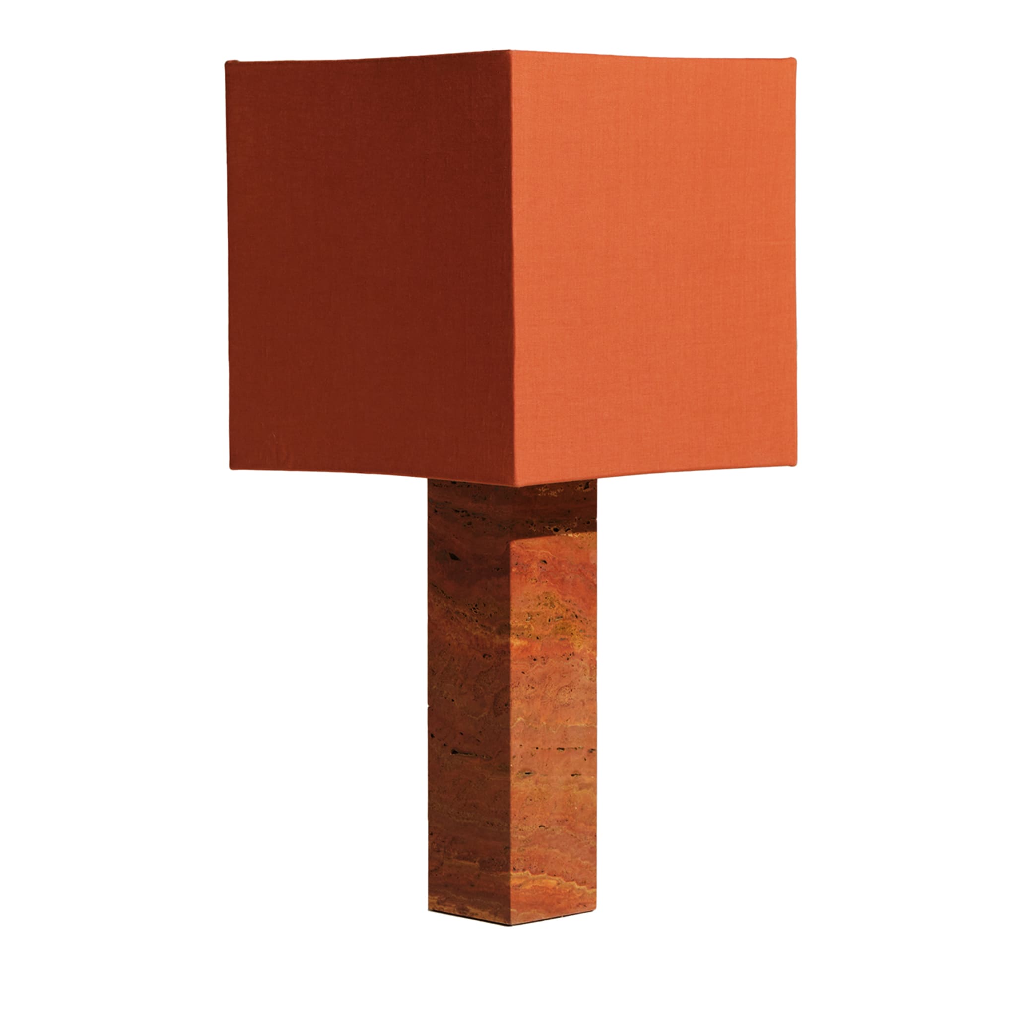 Roma Squared Large Red Table Lamp - Main view