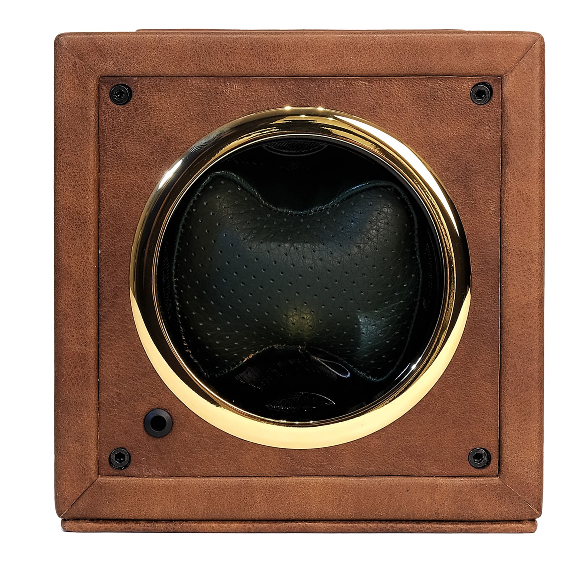 MT Mini Brown & green Leather Watch Winder - Main view