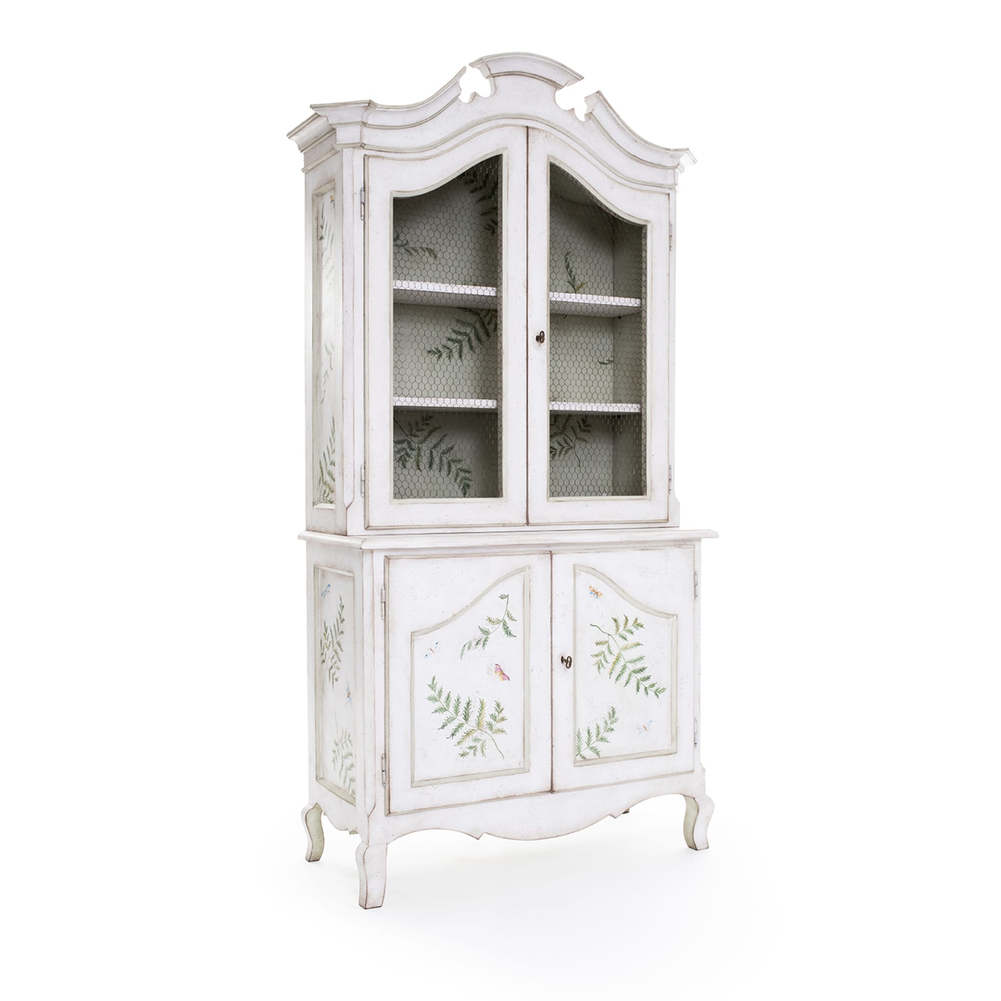 Chalky White Padua Hutch with Ferns and Butterflies - Alternative view 5