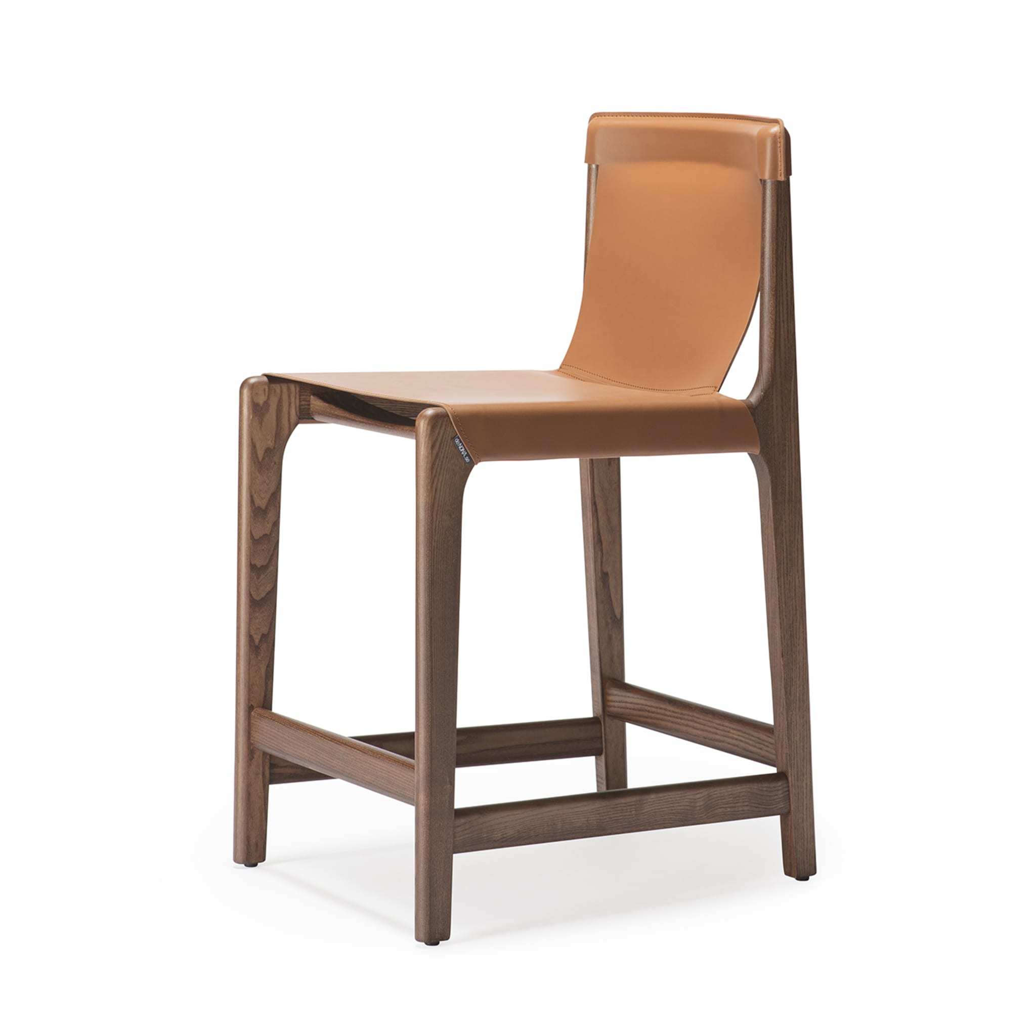 Burano/sg 24 Brown Leather Counter Stool by Balutto Associati - Alternative view 2