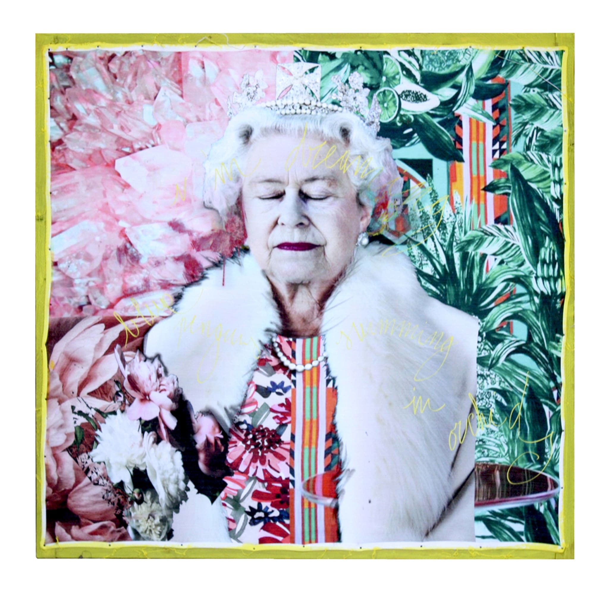 Regina Elisabetta II in Giallo Tapestry Limited Edition - Main view