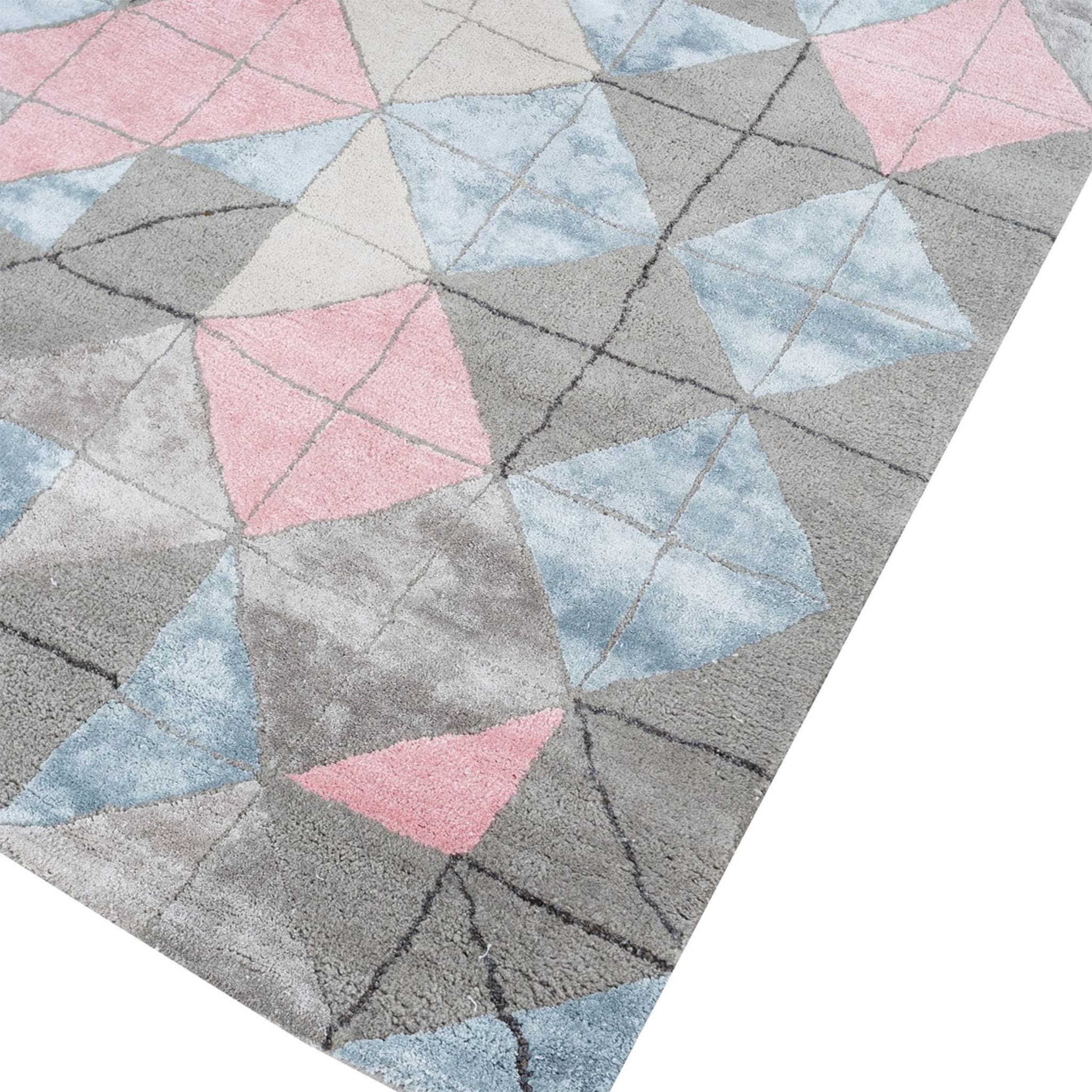 Caliedo Pastellblauer mittelgrauer handgetufteter Teppich - Alternative Ansicht 2