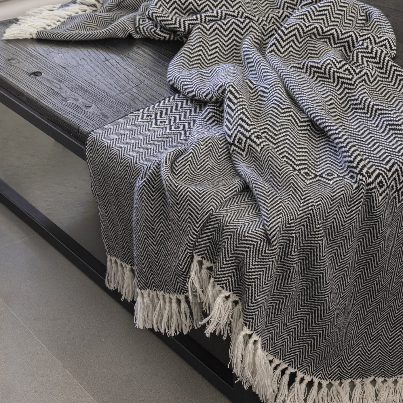 Black discount herringbone blanket