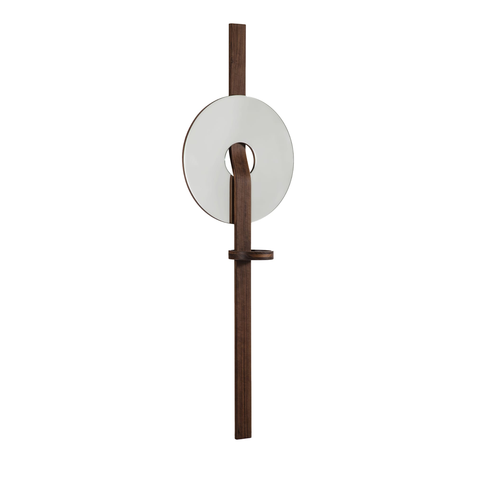 Irpin Disk-Shaped Brown Wall Mirror - Main view